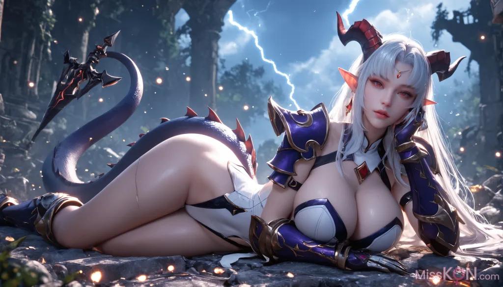AI Generated] 龍娘【墨跡】 (146 張照片)