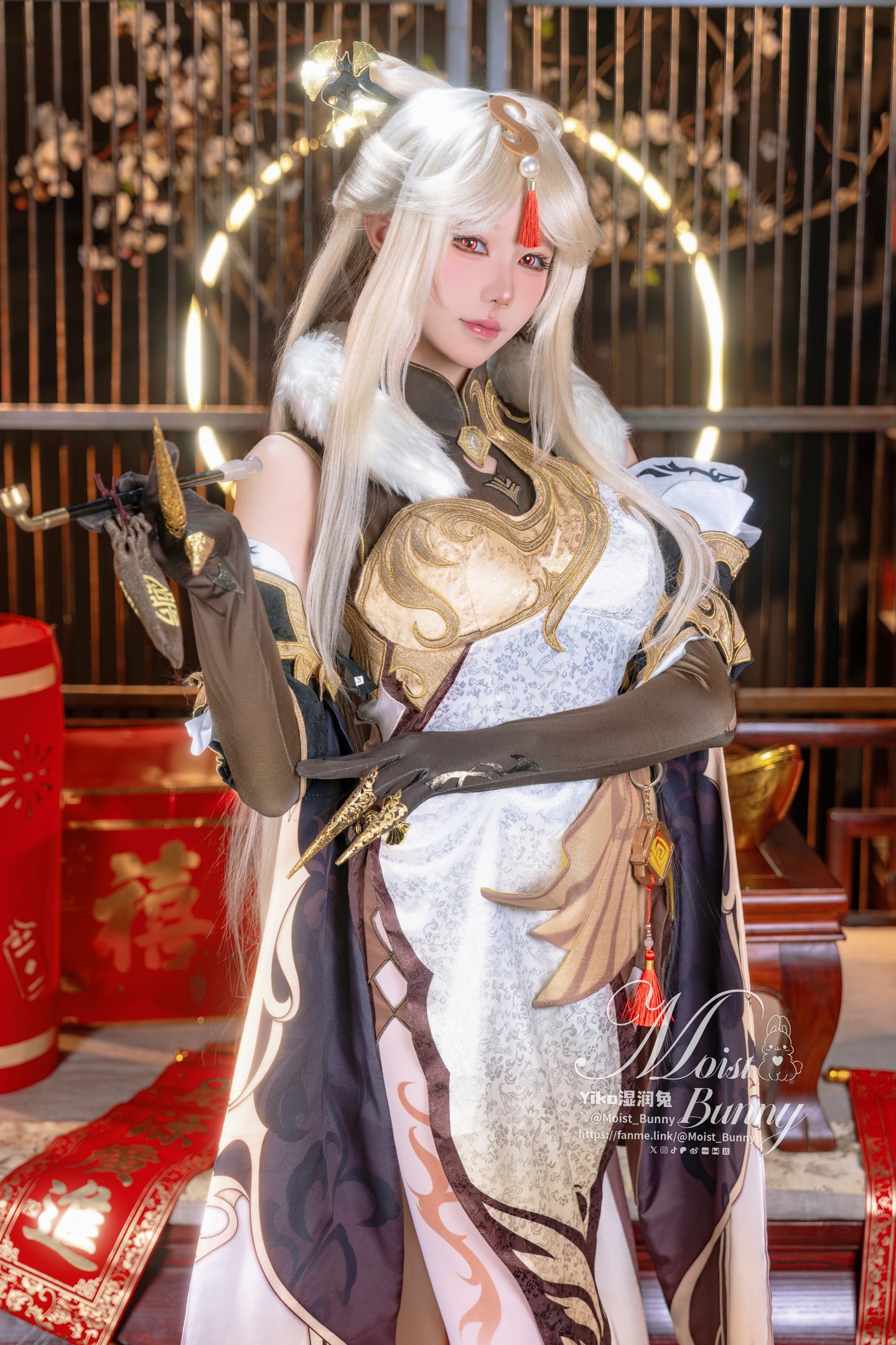 Yaoyikoutuniang Yiko湿润兔 - 金蛇来财 凝光贺岁 Good night kiss Photo Set 90P1V