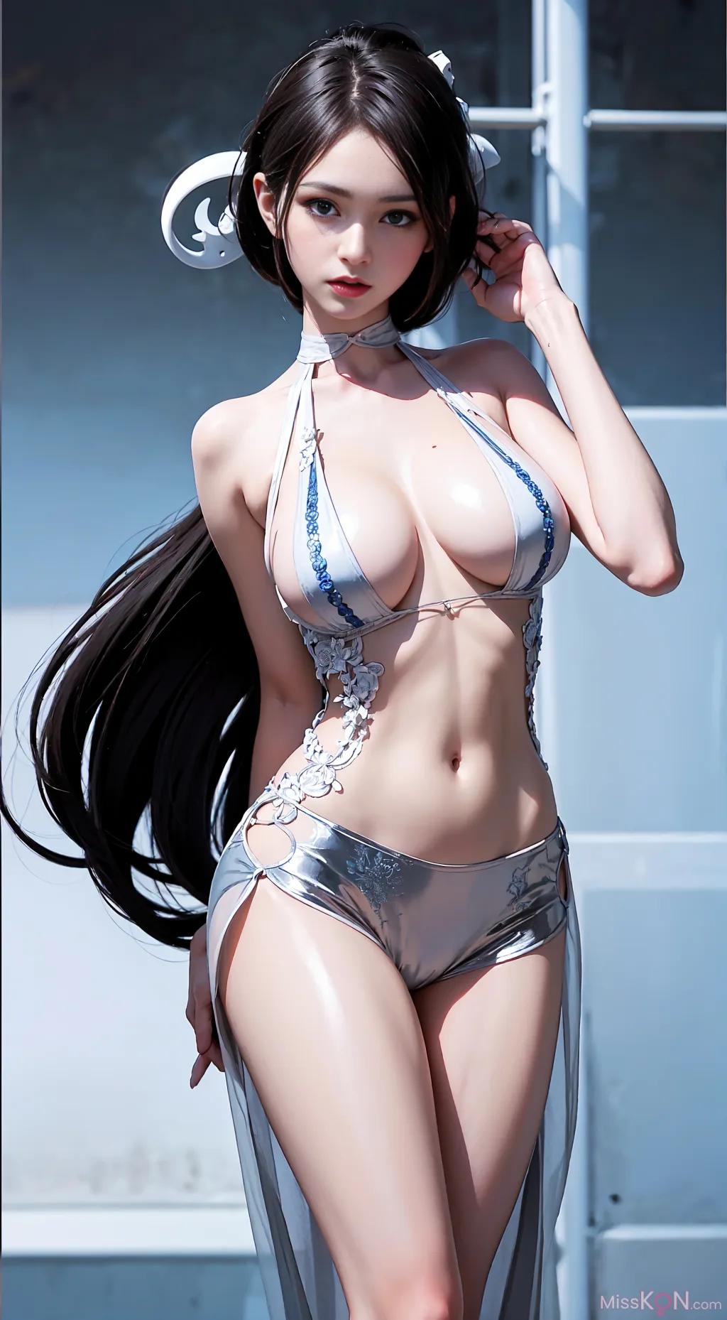 [AI Generated] 赛博少女【墨迹】 (150 photos)