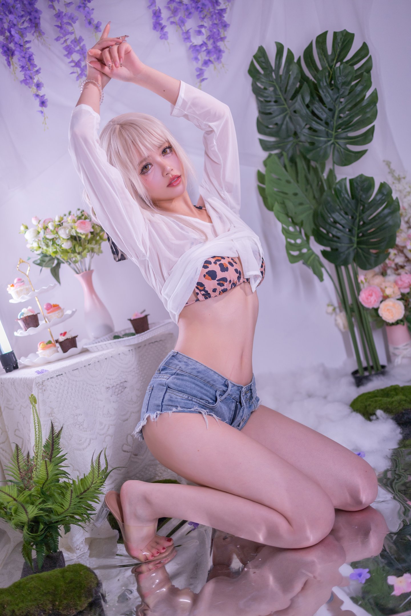 星黛鹿鹿 - 罩紗豹紋泳41P