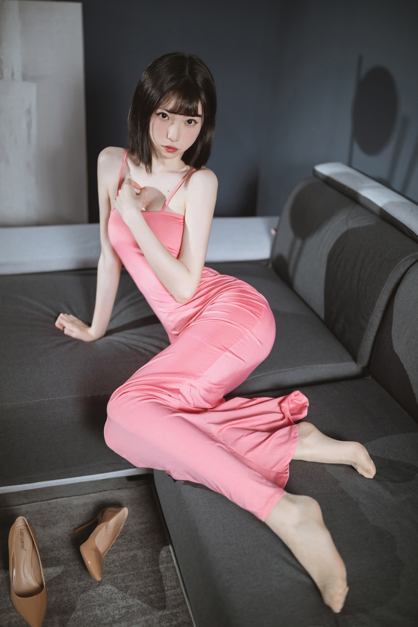 เซอ ลาน แอลเอเอ็น - กระโปรงยาวสีชมพู 40P