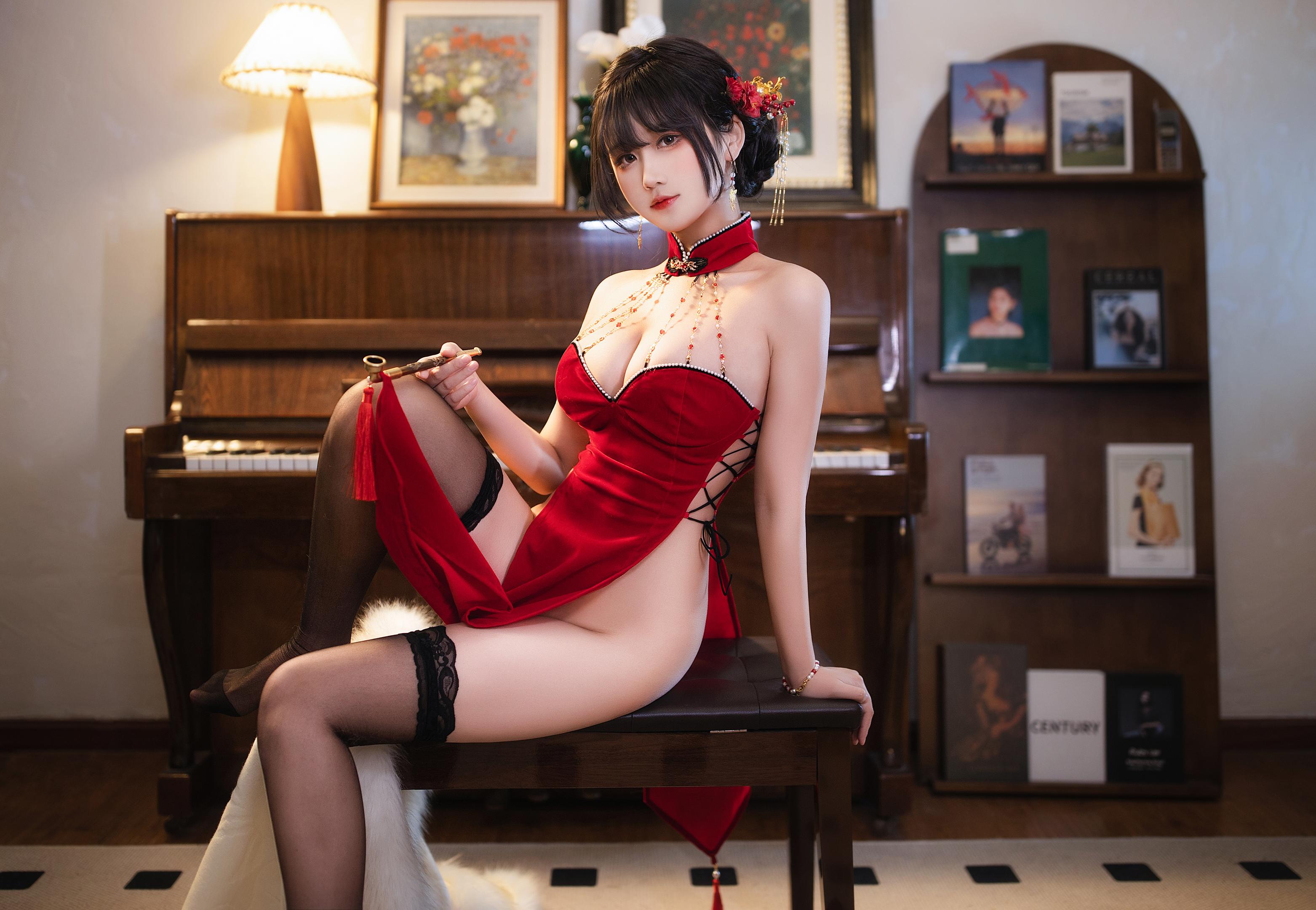 三度_69 - 紅絲絨旗袍 75P1V