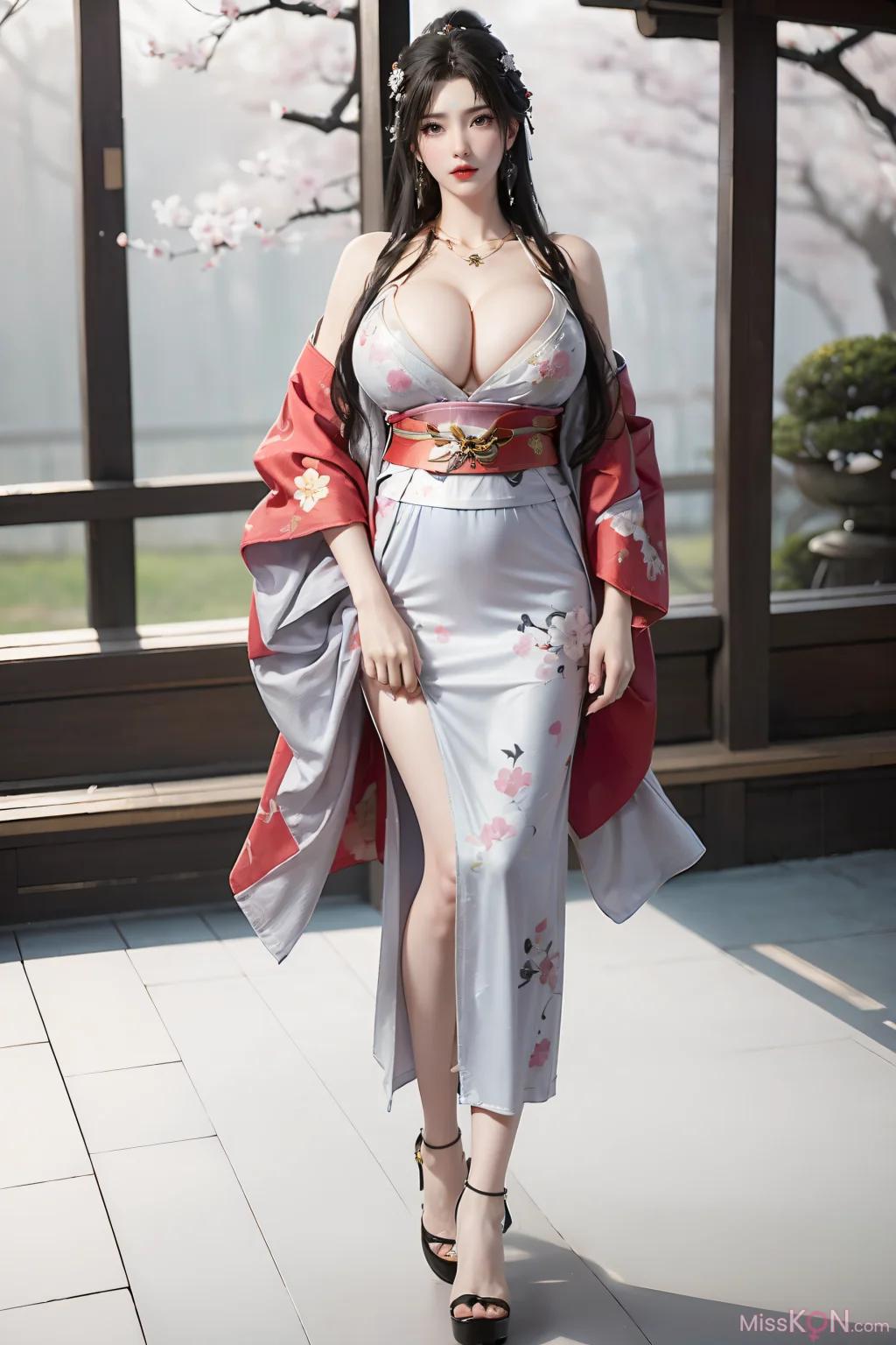 AI Generated Perfect World - Qingyi Kimono + Halter Top (127 photos)