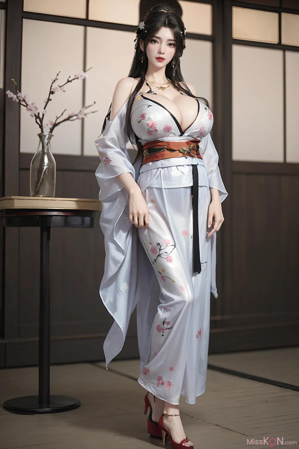 AI Generated Perfect World - Qingyi Kimono + Halter Top (127 photos)