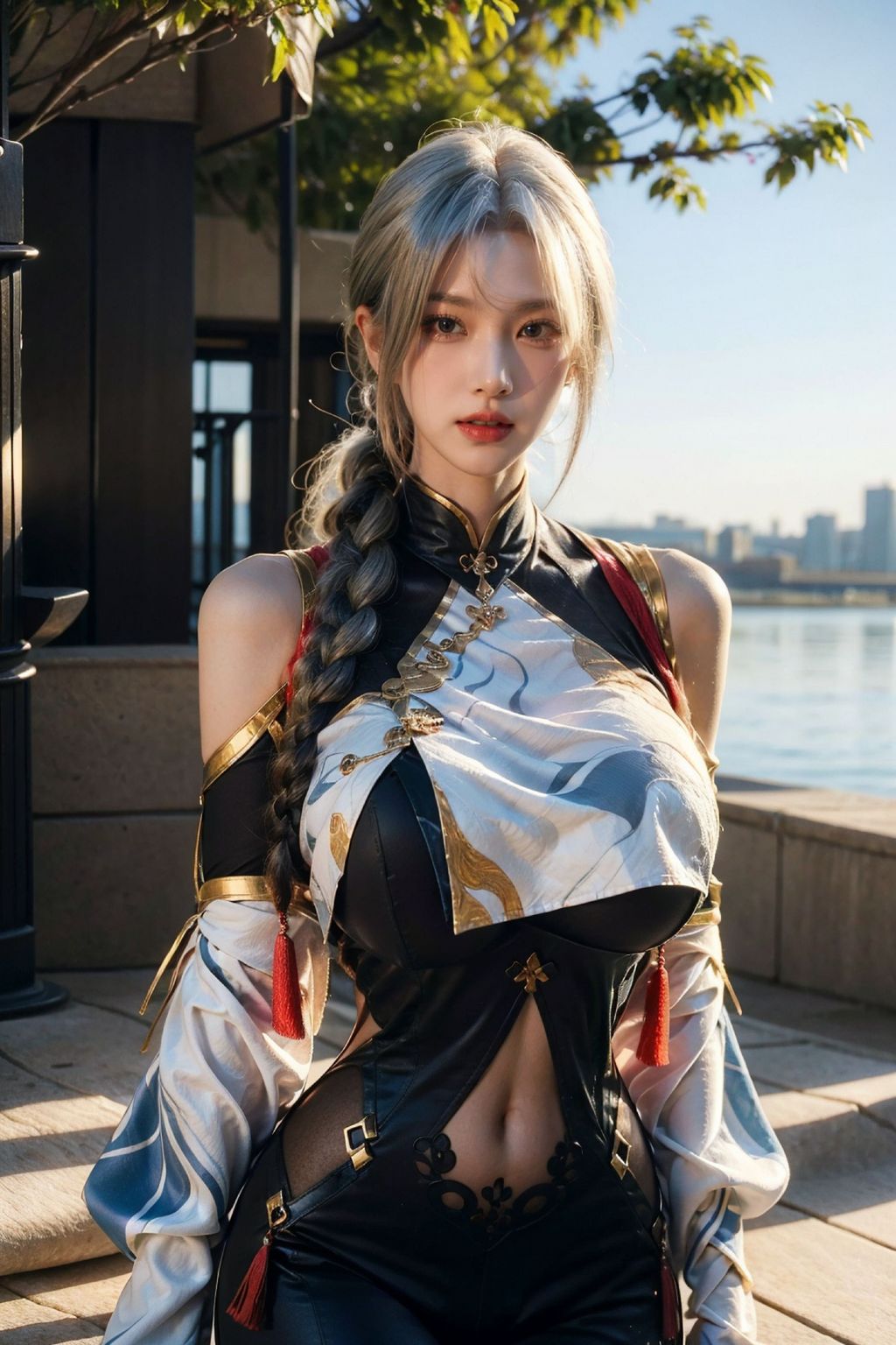 AI生成 擬実画風 - 姉妹の剣霊コスチューム (163枚の写真)