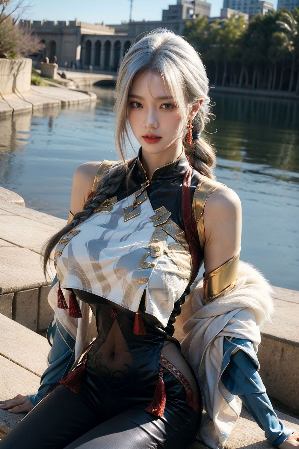 AI生成 擬実画風 - 姉妹の剣霊コスチューム (163枚の写真)