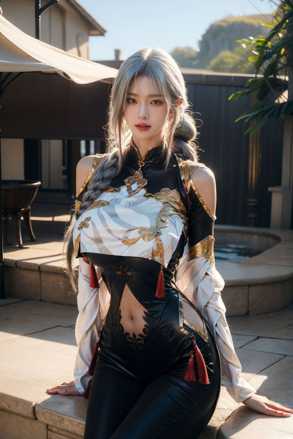AI生成 擬実画風 - 姉妹の剣霊コスチューム (163枚の写真)