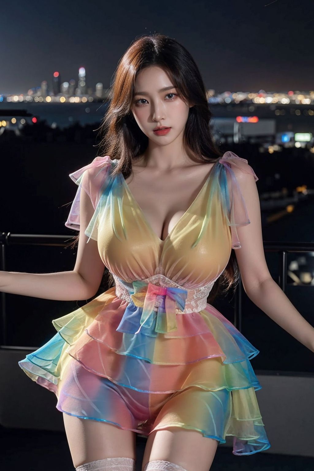 AI生成擬實畫風-彩虹服 (74 張照片)