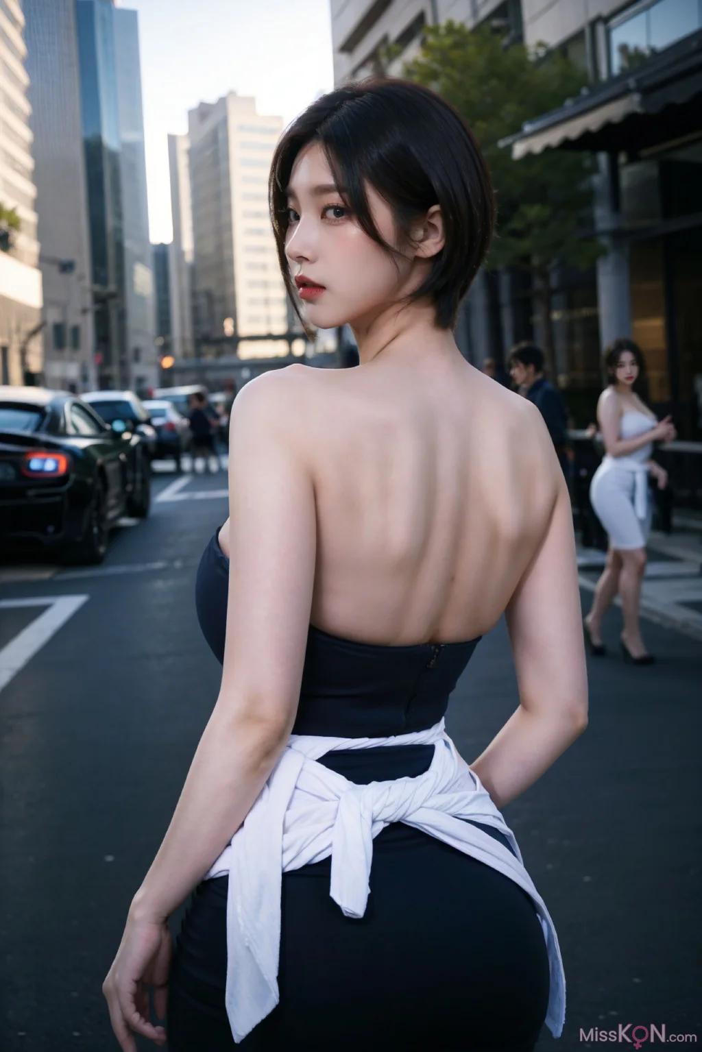 인공지능 생성 | 擬実画風 - 아침 달리는 이웃 언니 (83장)