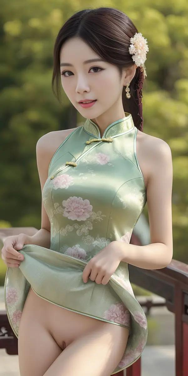 AI vẽ tranh: Áo dài cổ điển