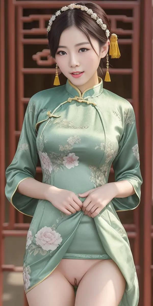AI vẽ tranh: Áo dài cổ điển