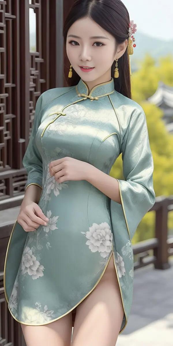 AI繪圖：古典旗袍