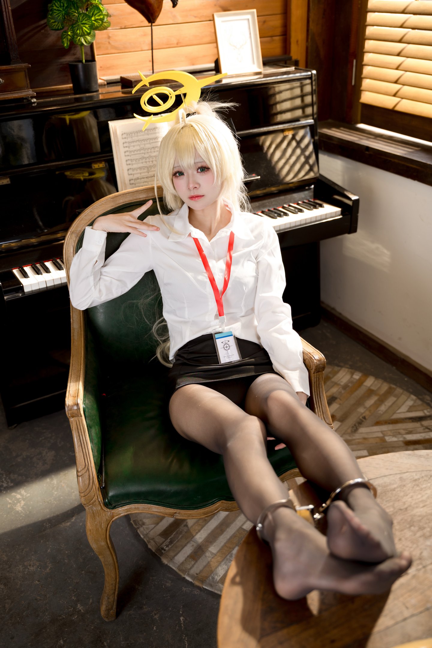 九柒喵 - 蔚藍檔案 笑面教授 OL制服 キュウナナミャオ - 蔚藍ファイル 笑面教授 OL制服