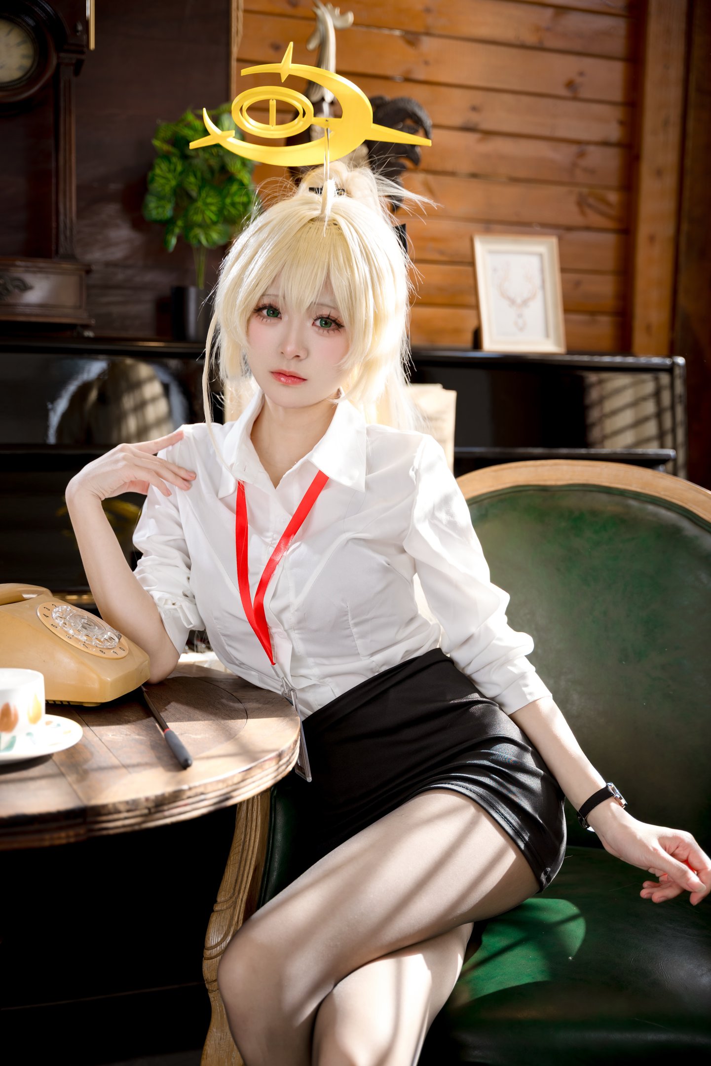 九柒喵 - 蔚藍檔案 笑面教授 OL制服 キュウナナミャオ - 蔚藍ファイル 笑面教授 OL制服