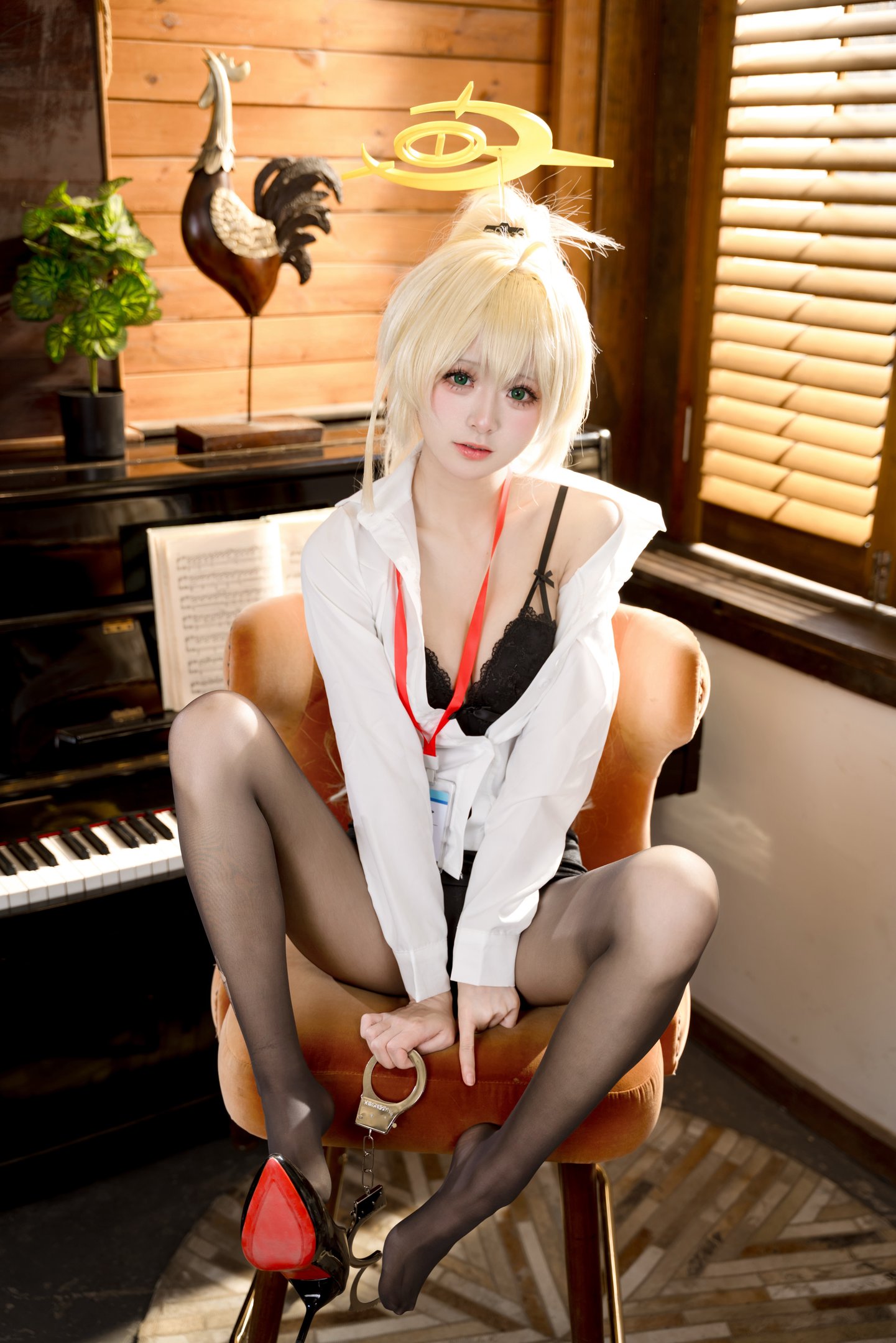 九柒喵 - 蔚藍檔案 笑面教授 OL制服 キュウナナミャオ - 蔚藍ファイル 笑面教授 OL制服