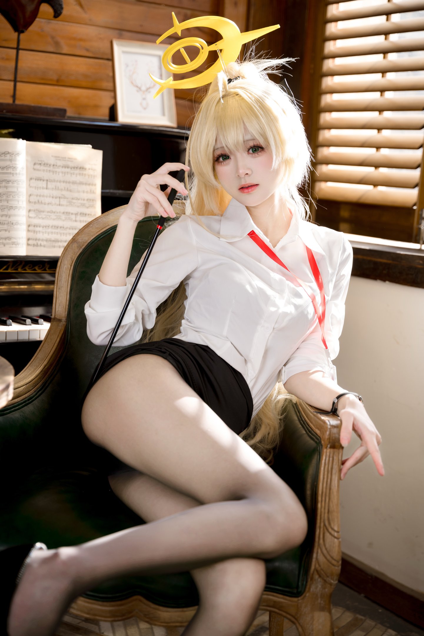 九柒喵 - 蔚藍檔案 笑面教授 OL制服 キュウナナミャオ - 蔚藍ファイル 笑面教授 OL制服