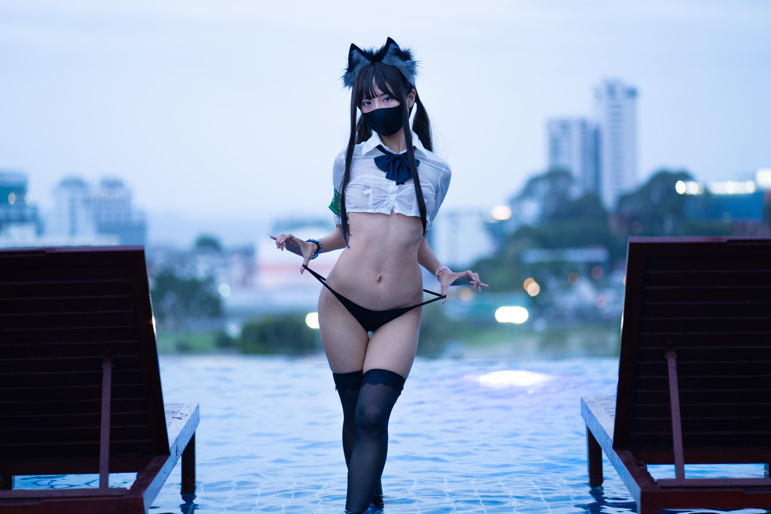 Professional wet nurse San Shui Zi - Da Feng swimsuit