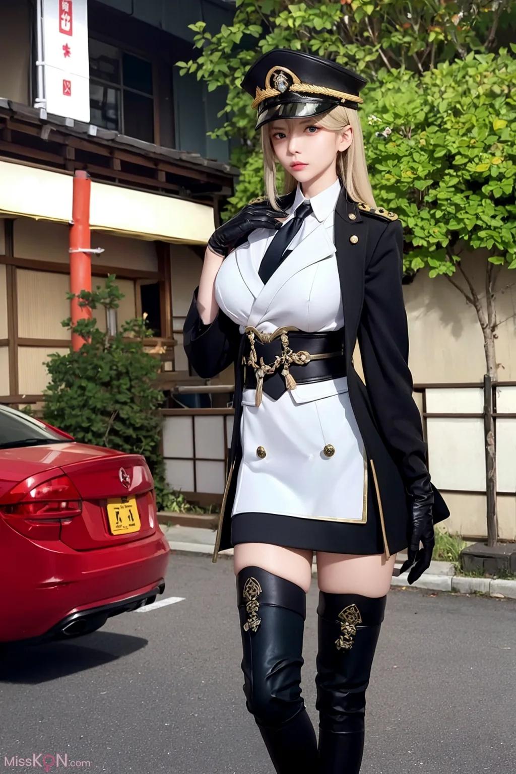AI สร้าง] AI หญิงสาวในเครื่องแบบทหาร ภาพชุด (54 ภาพ)