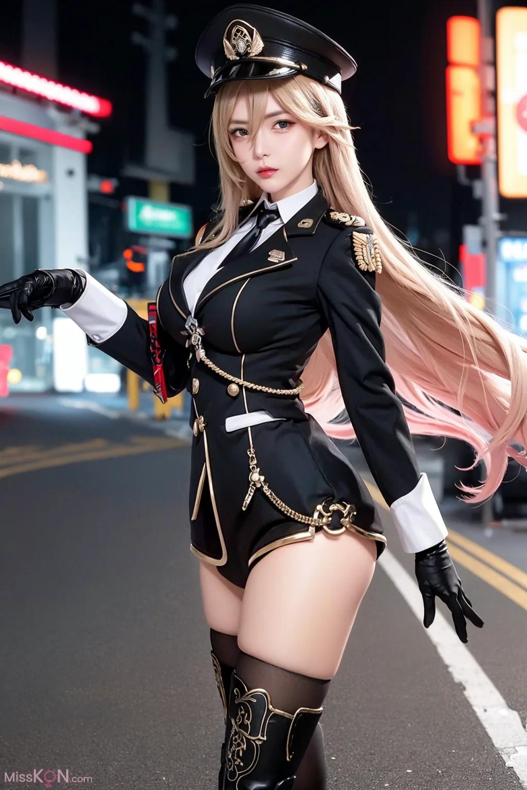 AI สร้าง] AI หญิงสาวในเครื่องแบบทหาร ภาพชุด (54 ภาพ)