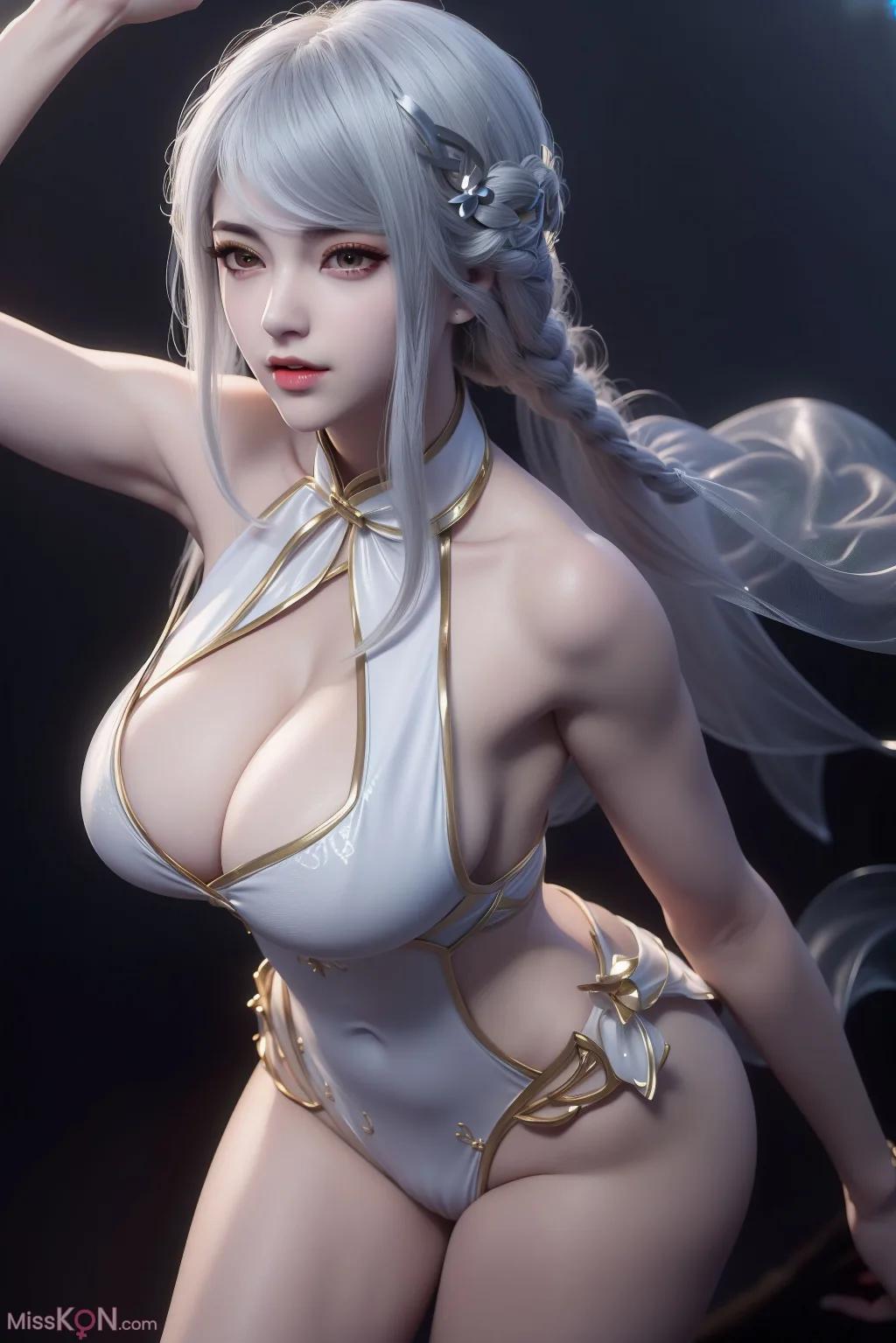 [AI Generated] 国漫白樱清秀可人 (48 photos)