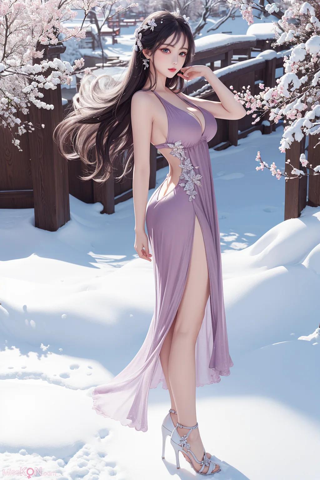 AI Generated Purple-Robe Sister (49 photos)