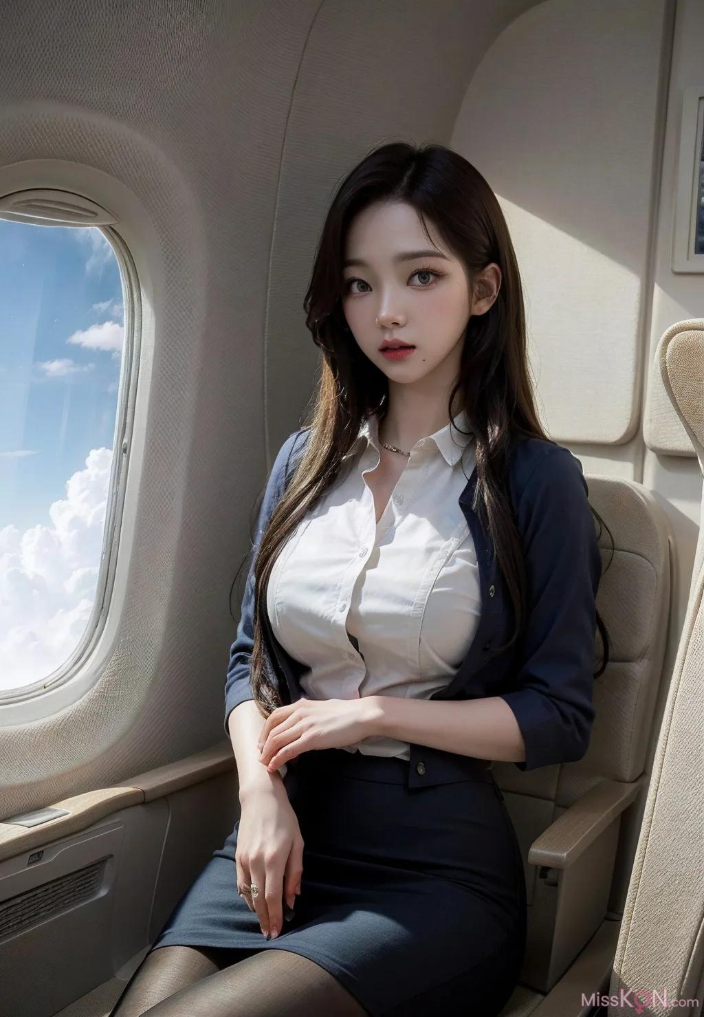 AI生成 韓風空姐制服  從清純到淫蕩 (192 張照片)