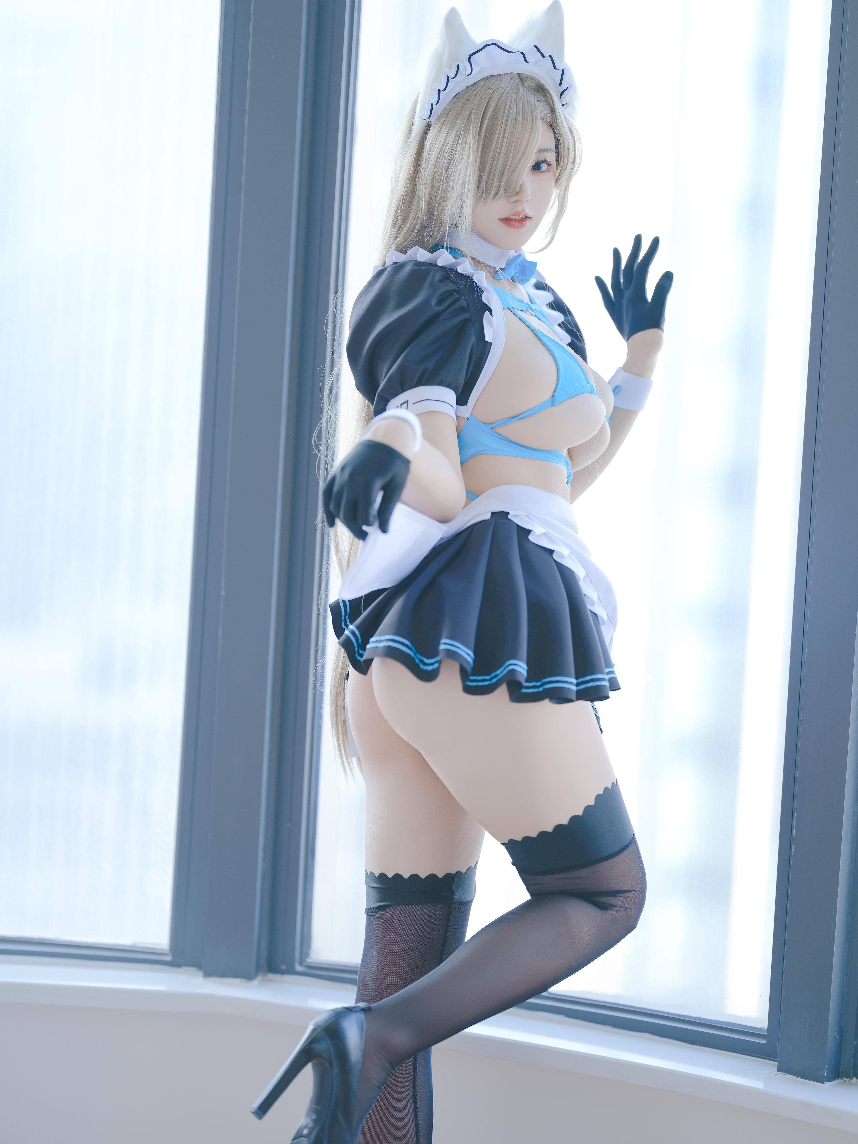 小倉千代 -  蔚藍檔案 之濑明日奈  女僕 โคะกุระ ชิโยะ - 蔚藍ไฟล์  ของเสะ อาซึนะ  นางเลี้ยง