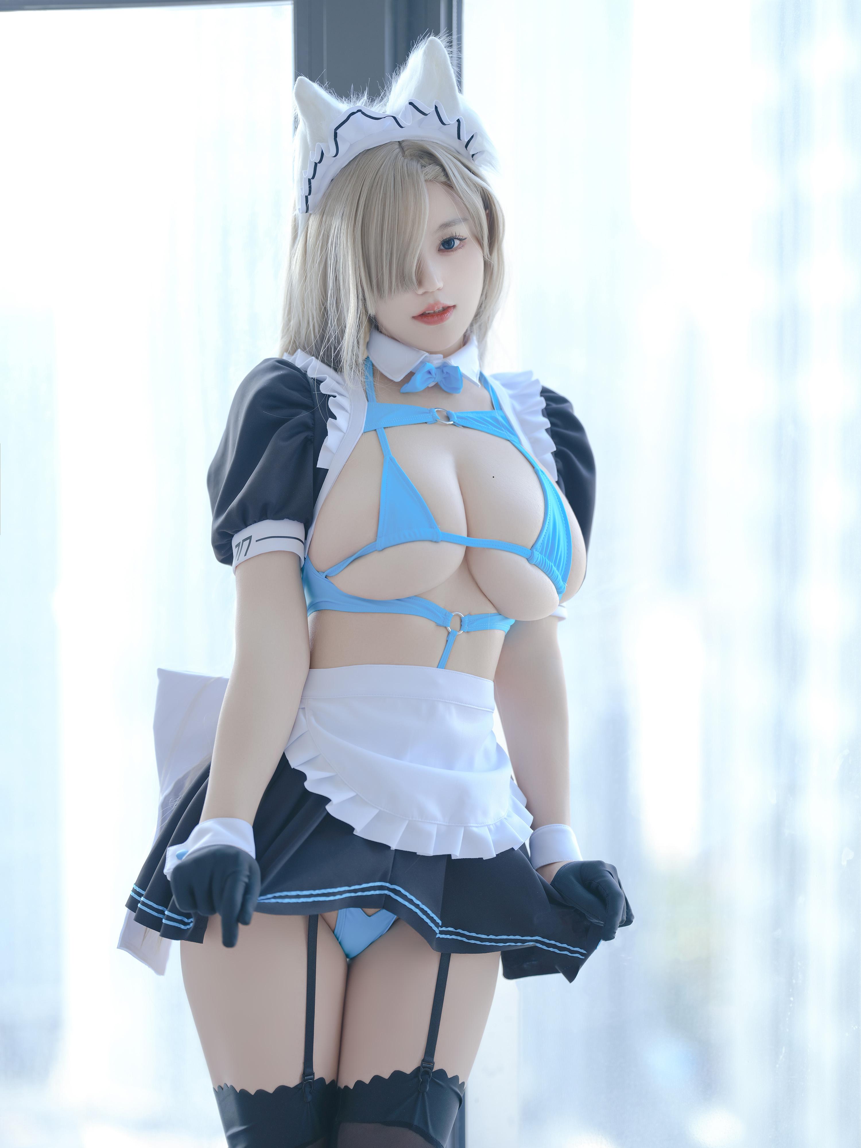 小倉千代 -  蔚藍檔案 之濑明日奈  女僕 โคะกุระ ชิโยะ - 蔚藍ไฟล์  ของเสะ อาซึนะ  นางเลี้ยง