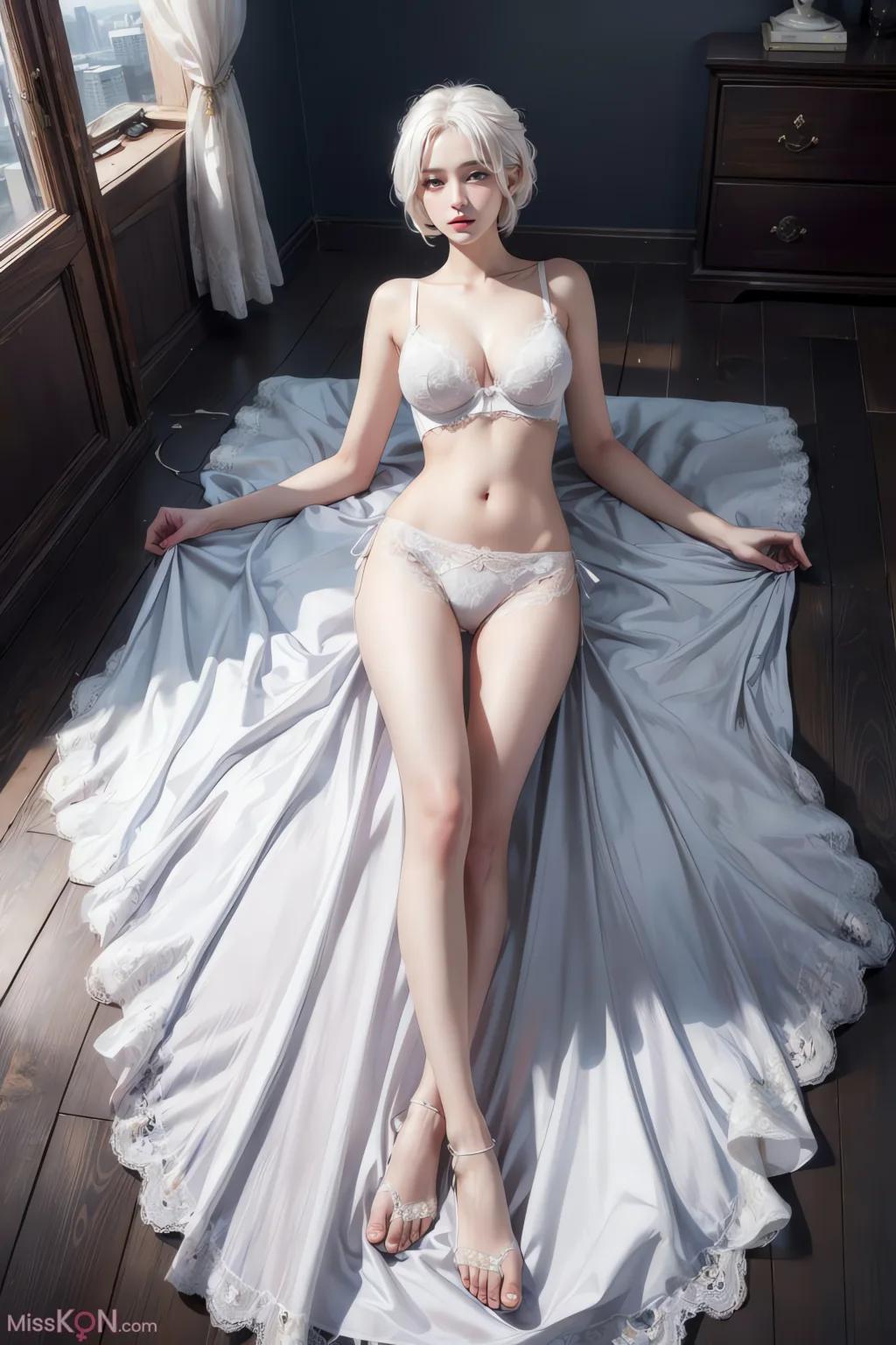 AI-Generated White-Stocking Girl (48 photos)
