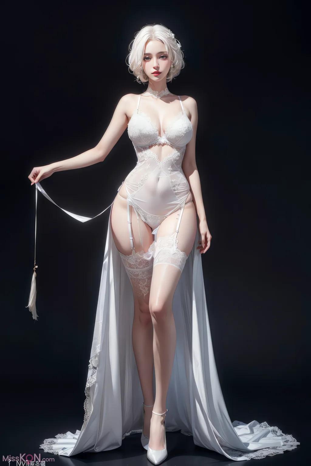 AI-Generated White-Stocking Girl (48 photos)