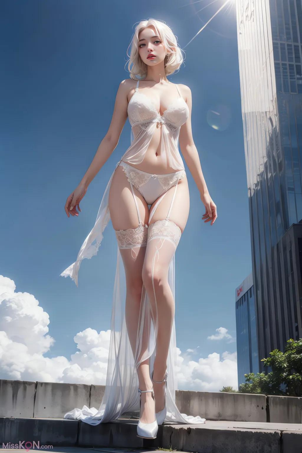 AI 생성 백발소녀 (48장 사진)