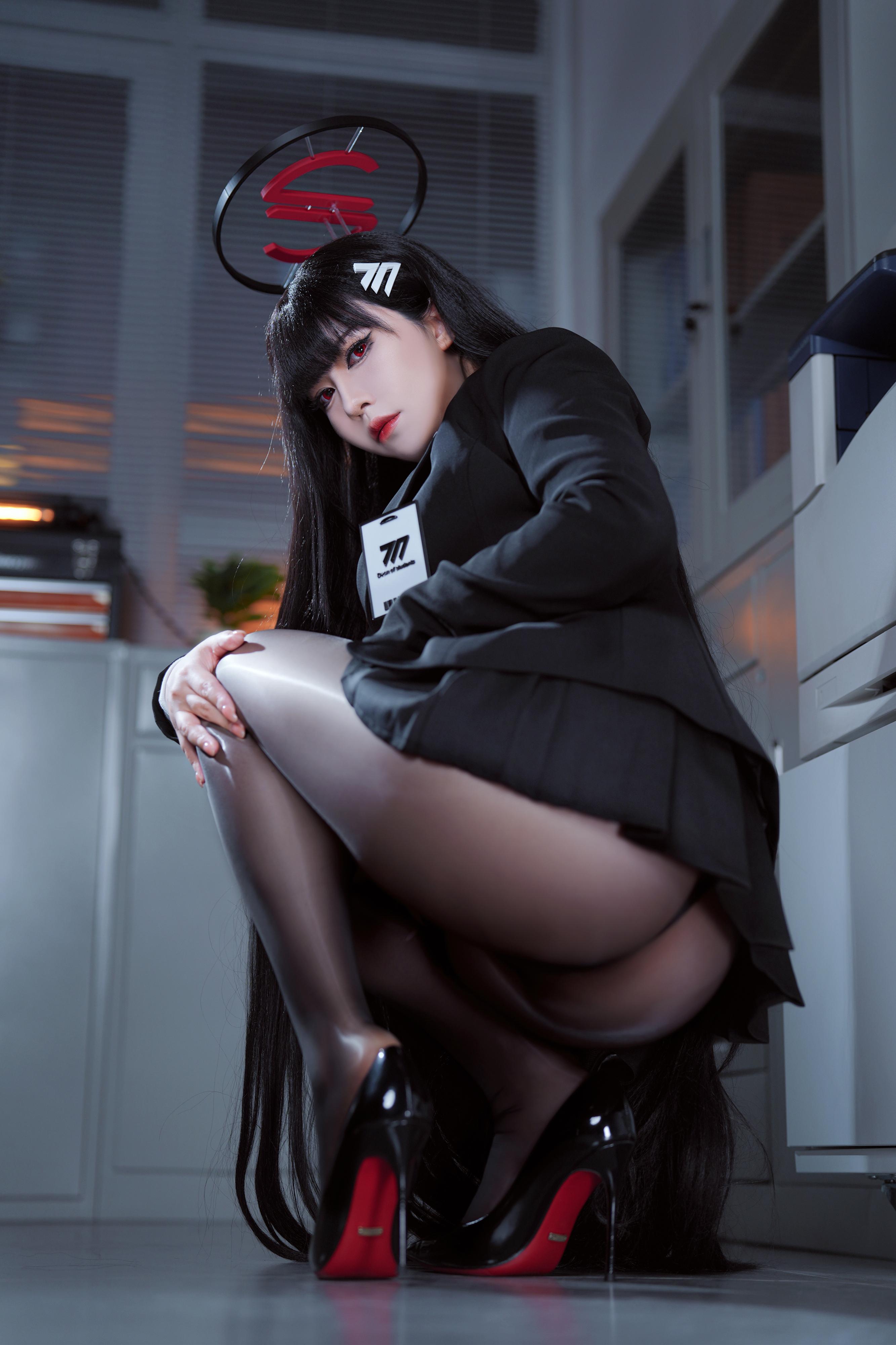 半半子 碧藍檔案調月莉音 Cosplay 60P