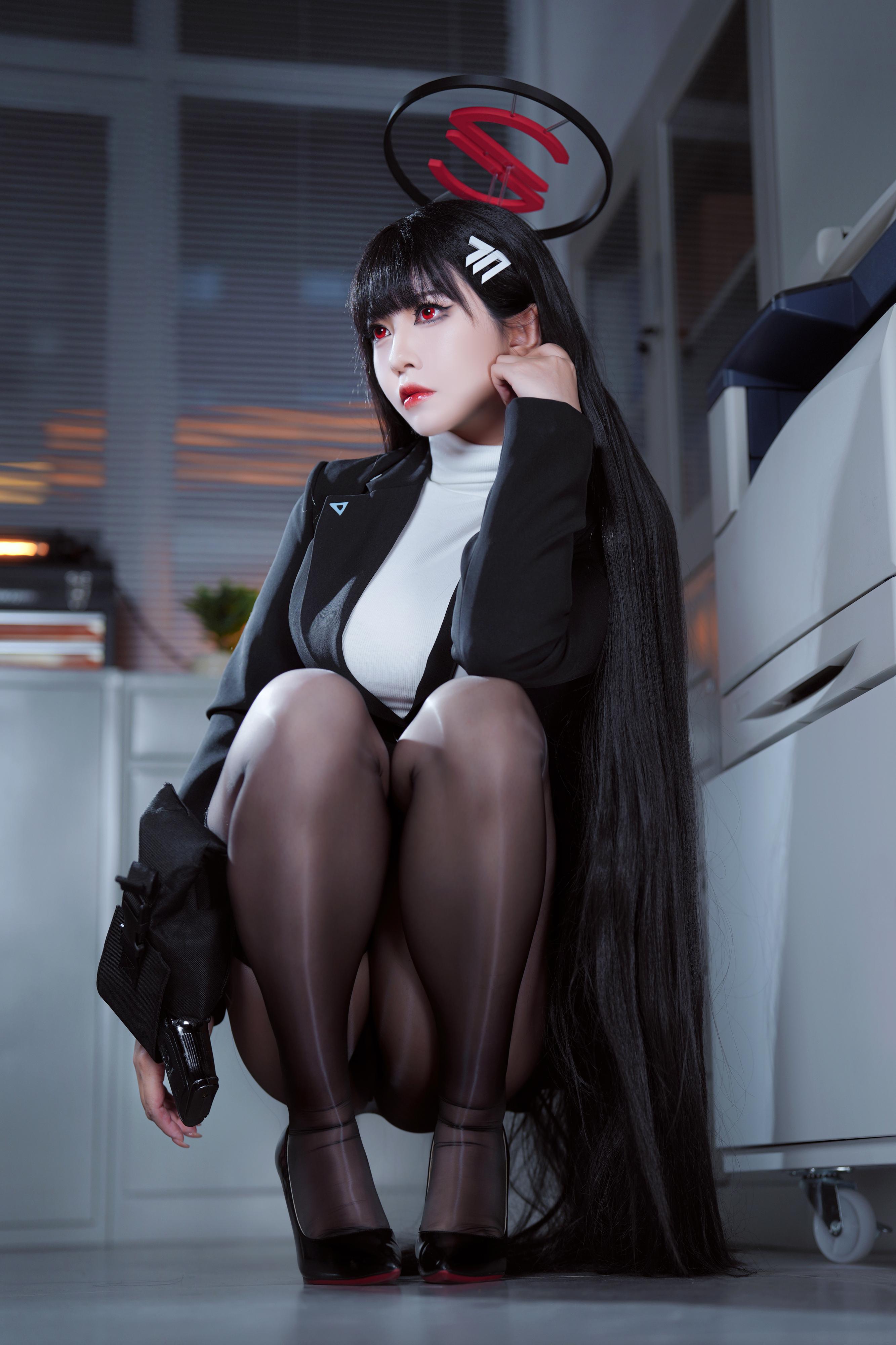 半半子 碧藍檔案調月莉音 Cosplay 60P
