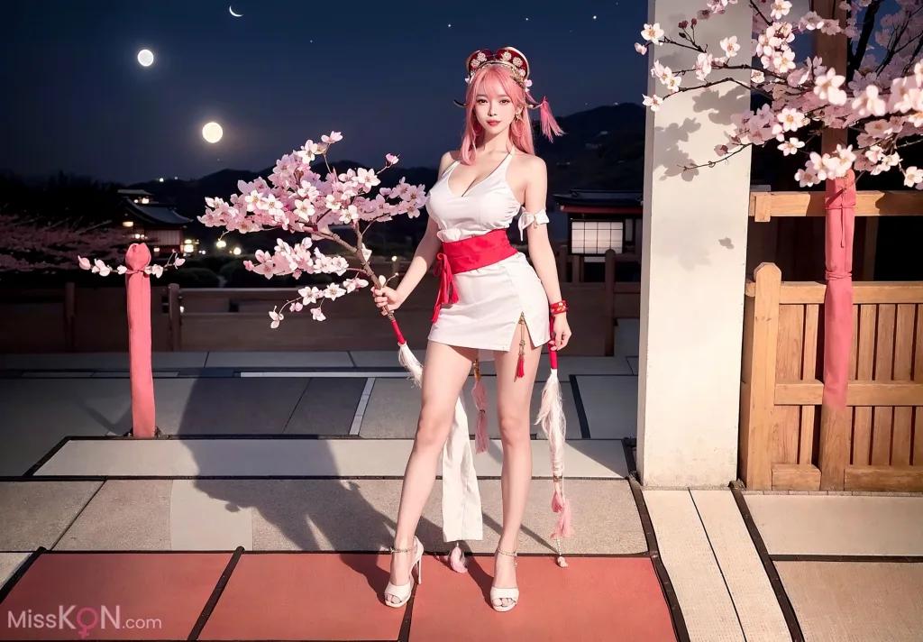 AI-Generated Cherry Blossom Girl (77 photos)