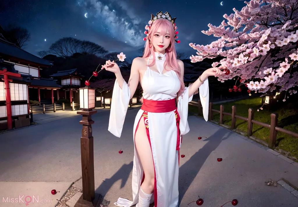 AI-Generated Cherry Blossom Girl (77 photos)