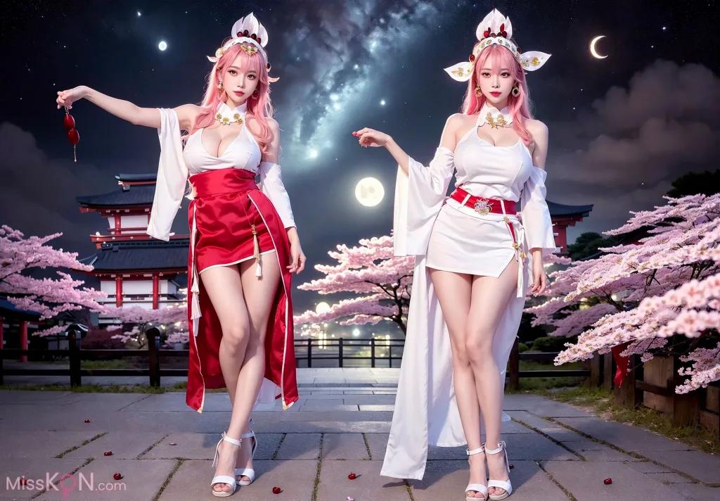 AI-Generated Cherry Blossom Girl (77 photos)