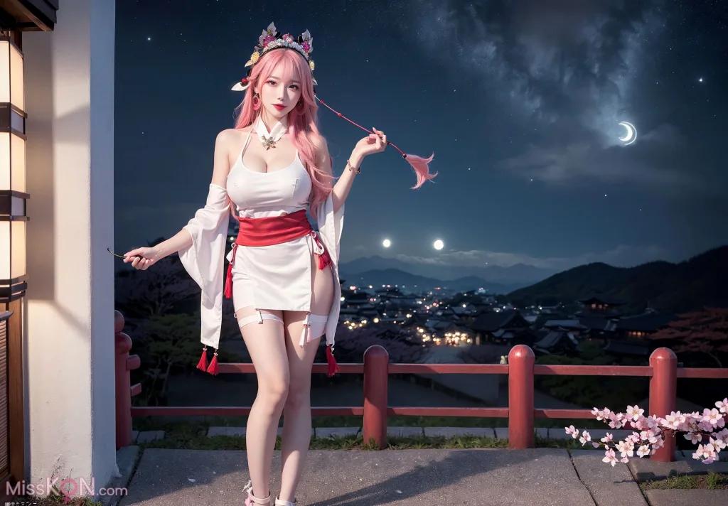 AI-Generated Cherry Blossom Girl (77 photos)