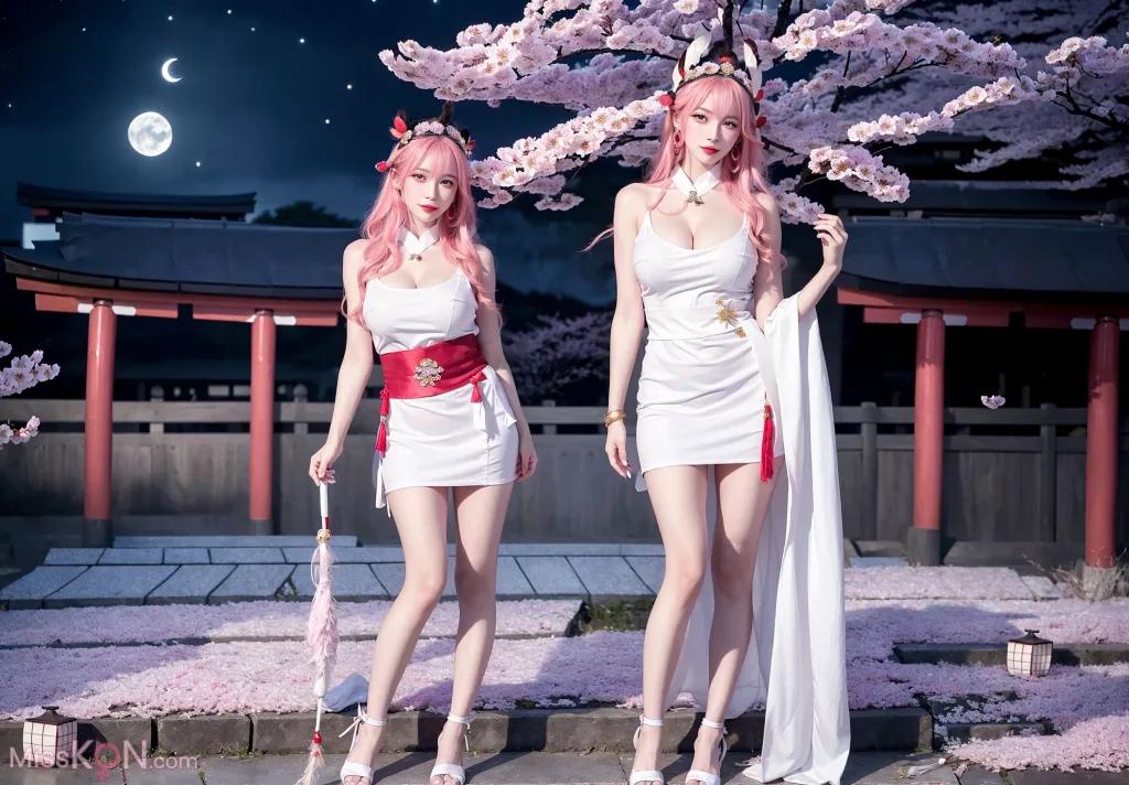 AI-Generated Cherry Blossom Girl (77 photos)