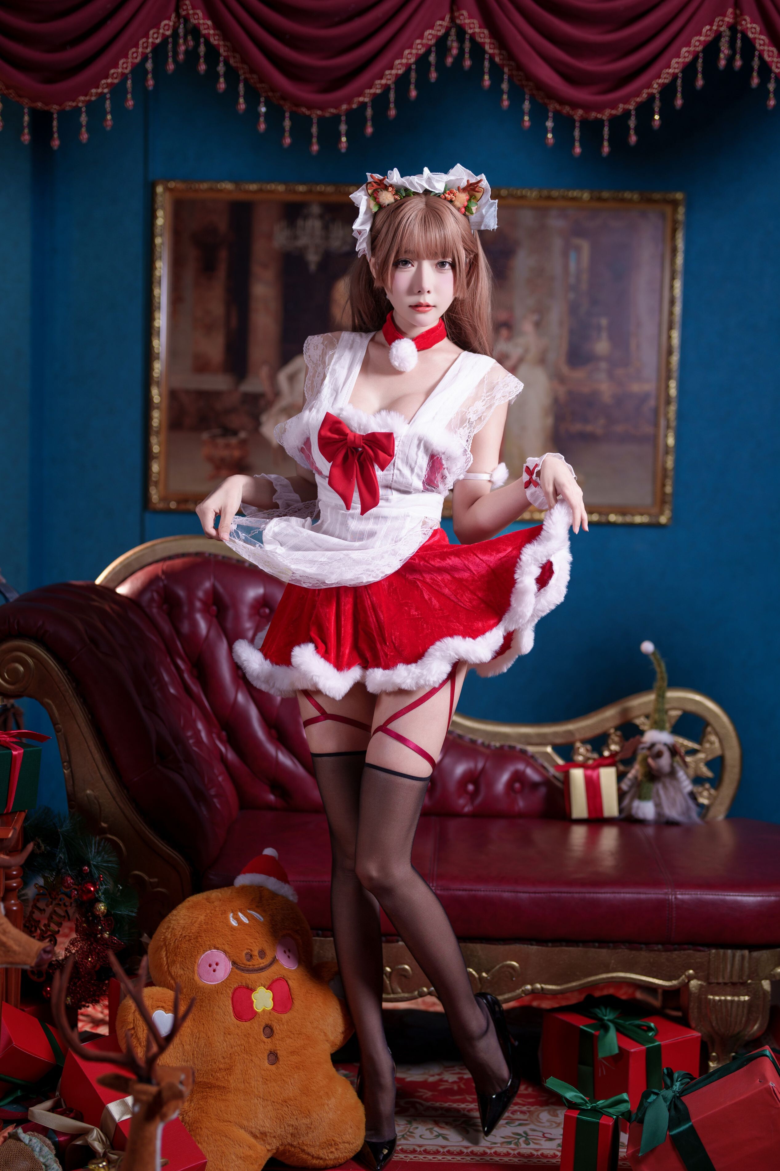 ハーブニャン露露 - クリスマス紅白シーン素材 47P1V