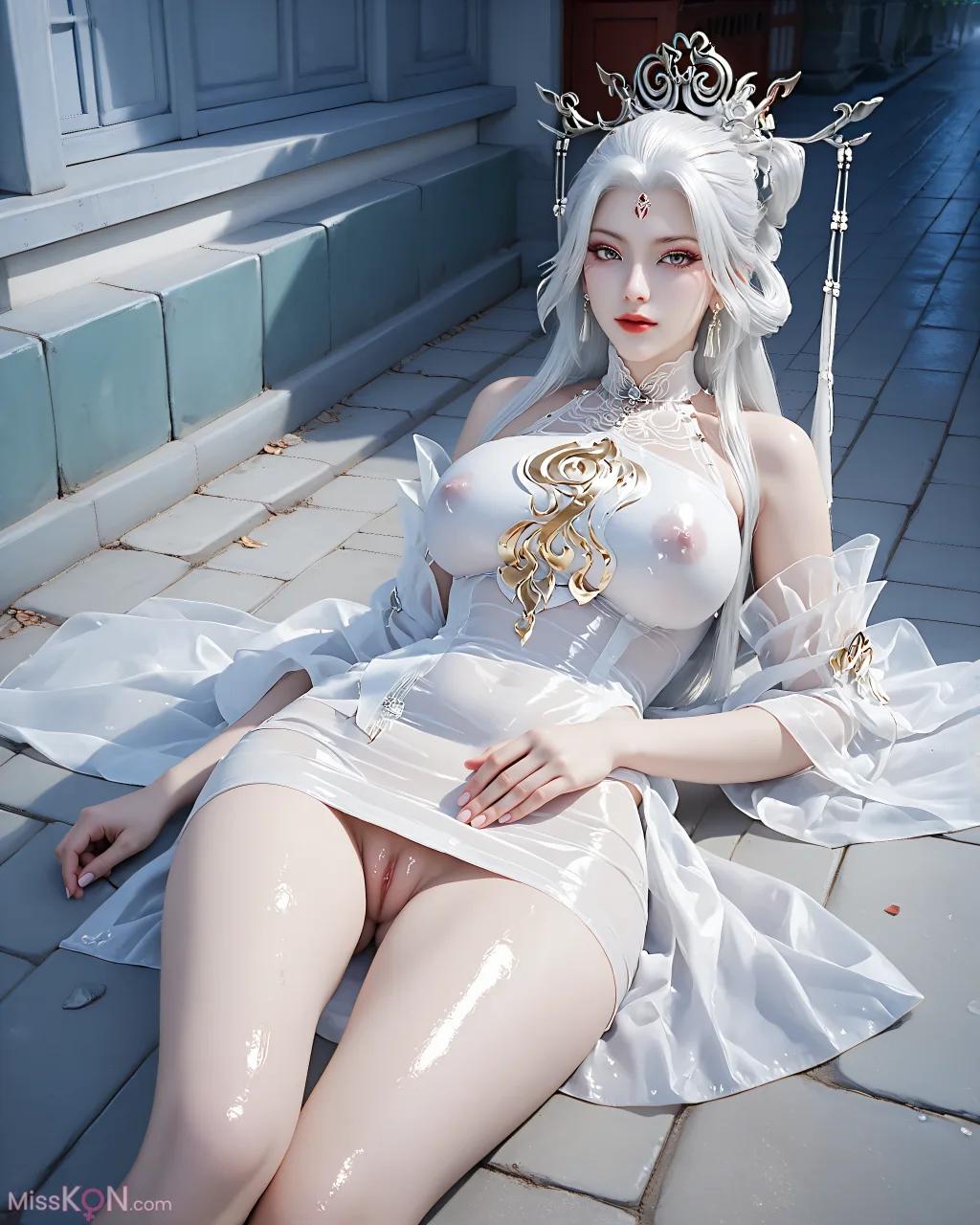 AI Generated Xiaobai (Zhu Xian 3) - White-clad Bicycle Obsessive (101 photos)
