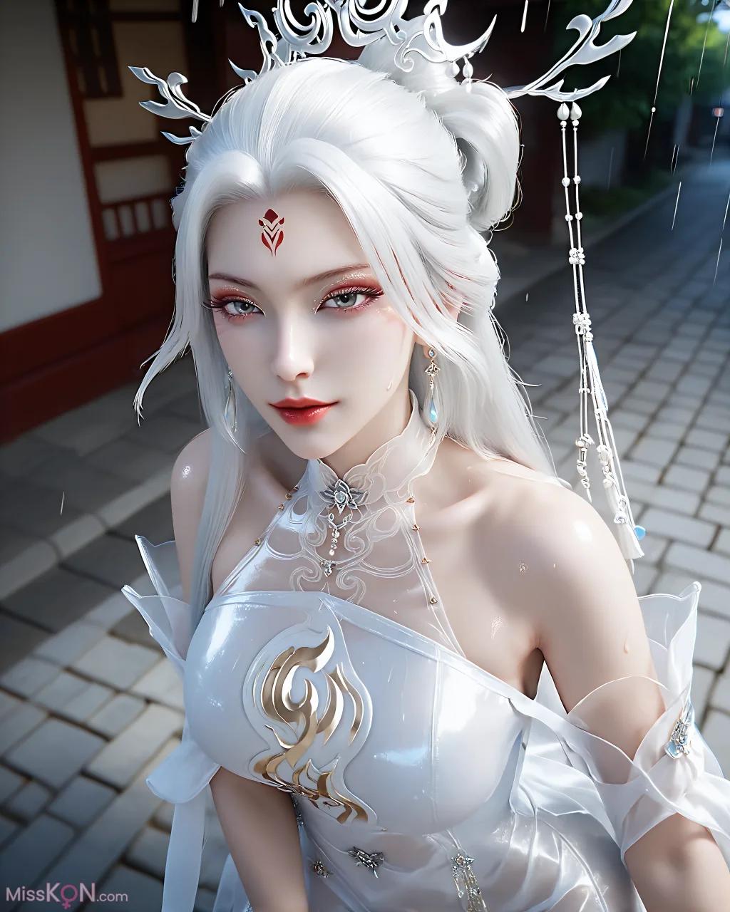 AI Generated Xiaobai (Zhu Xian 3) - White-clad Bicycle Obsessive (101 photos)