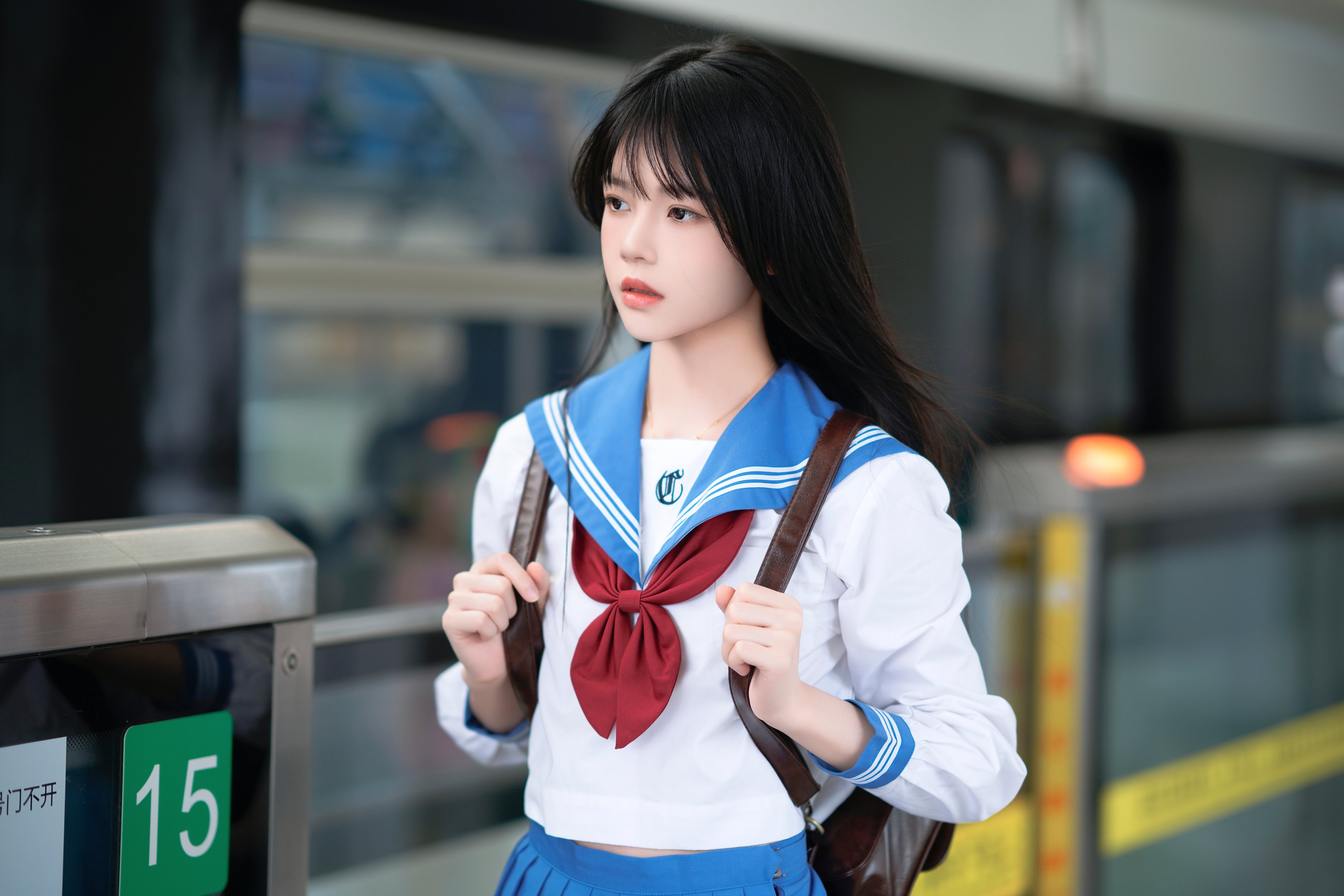 櫻桃喵 - 地鐵JK制服 33P