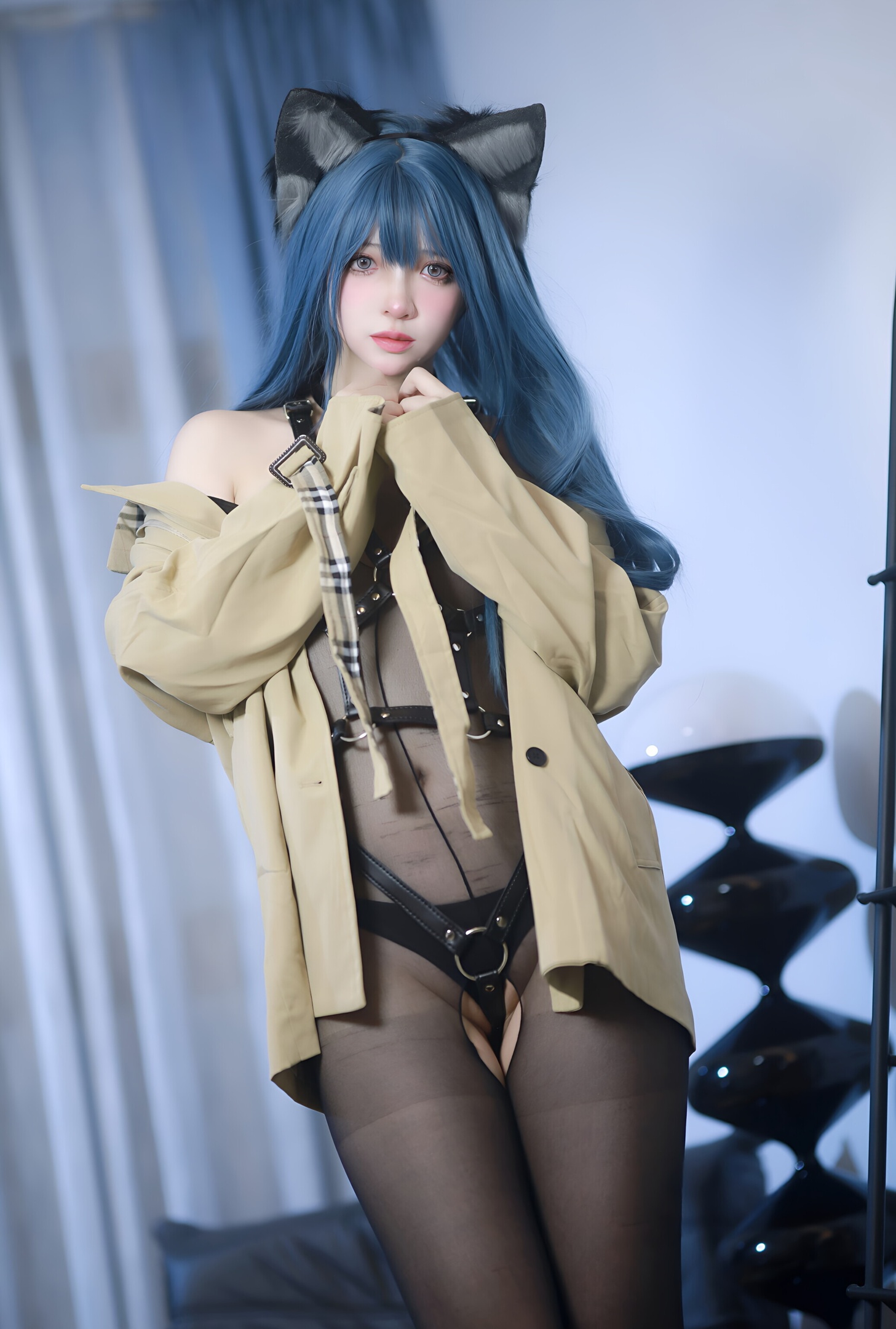 Fengmao SS 猫耳黒ストッキング 70P