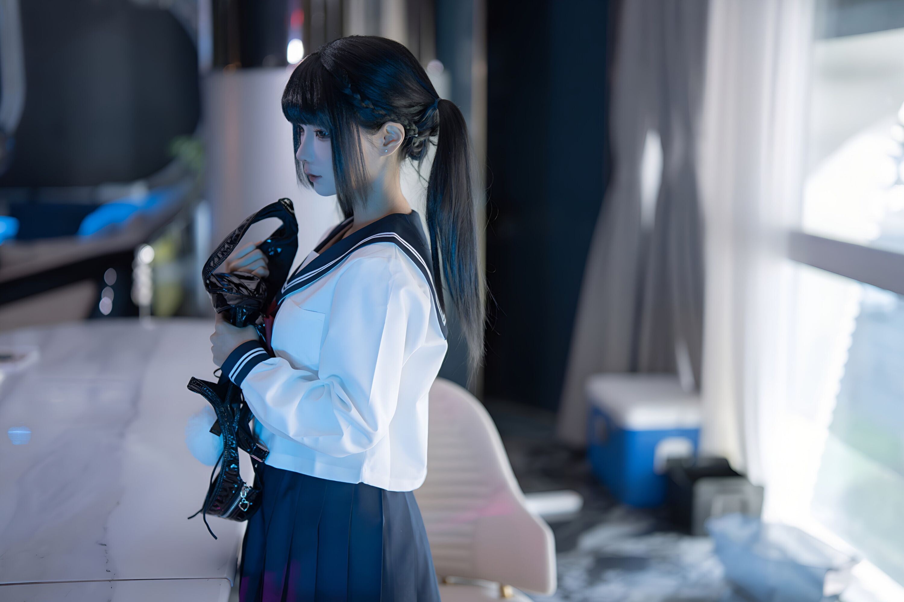 蠢沫沫《學妹的兼職》136P1V 制服寫真套圖