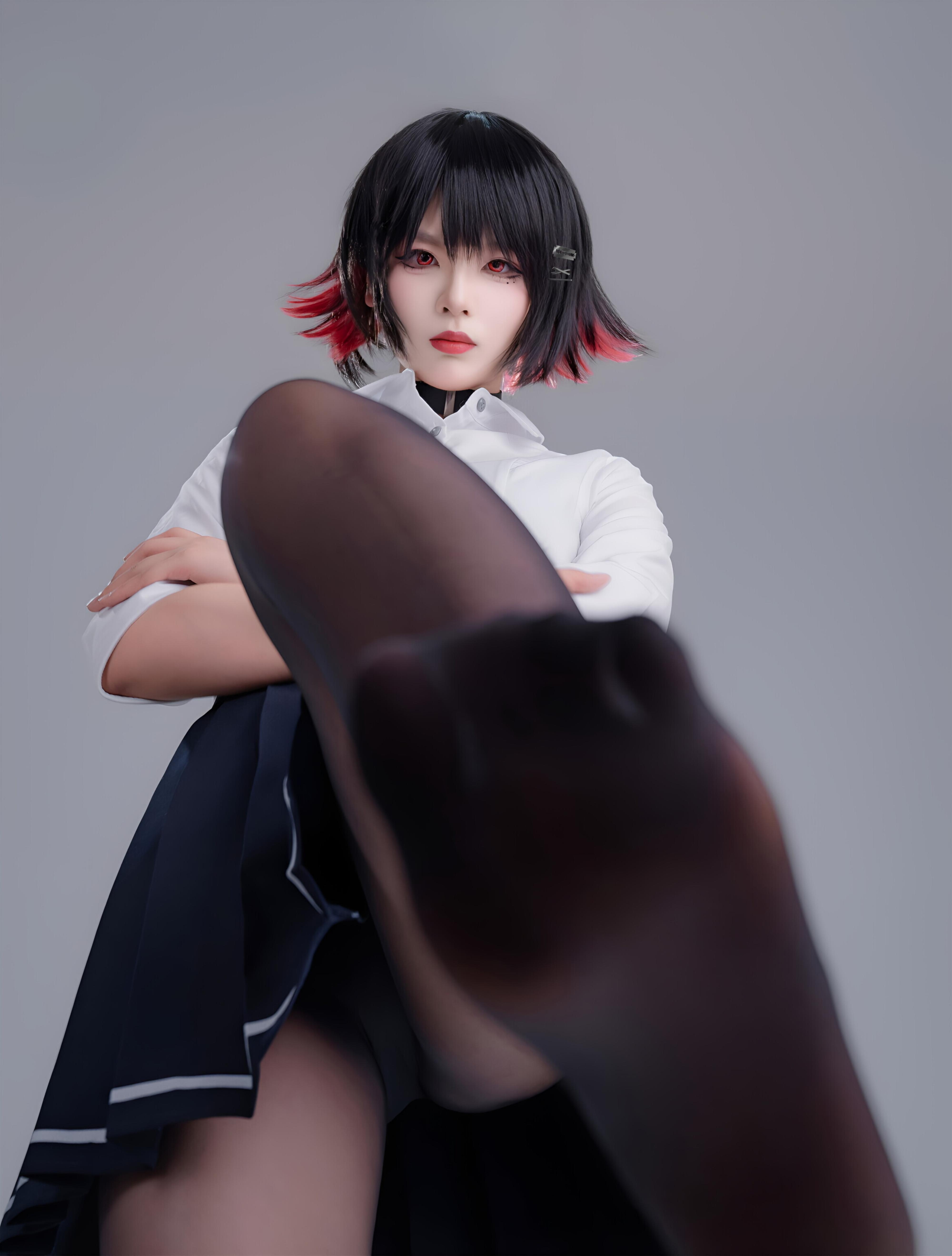 軒蕭學姐 - 鯊魚妹 JK制服 100P1V