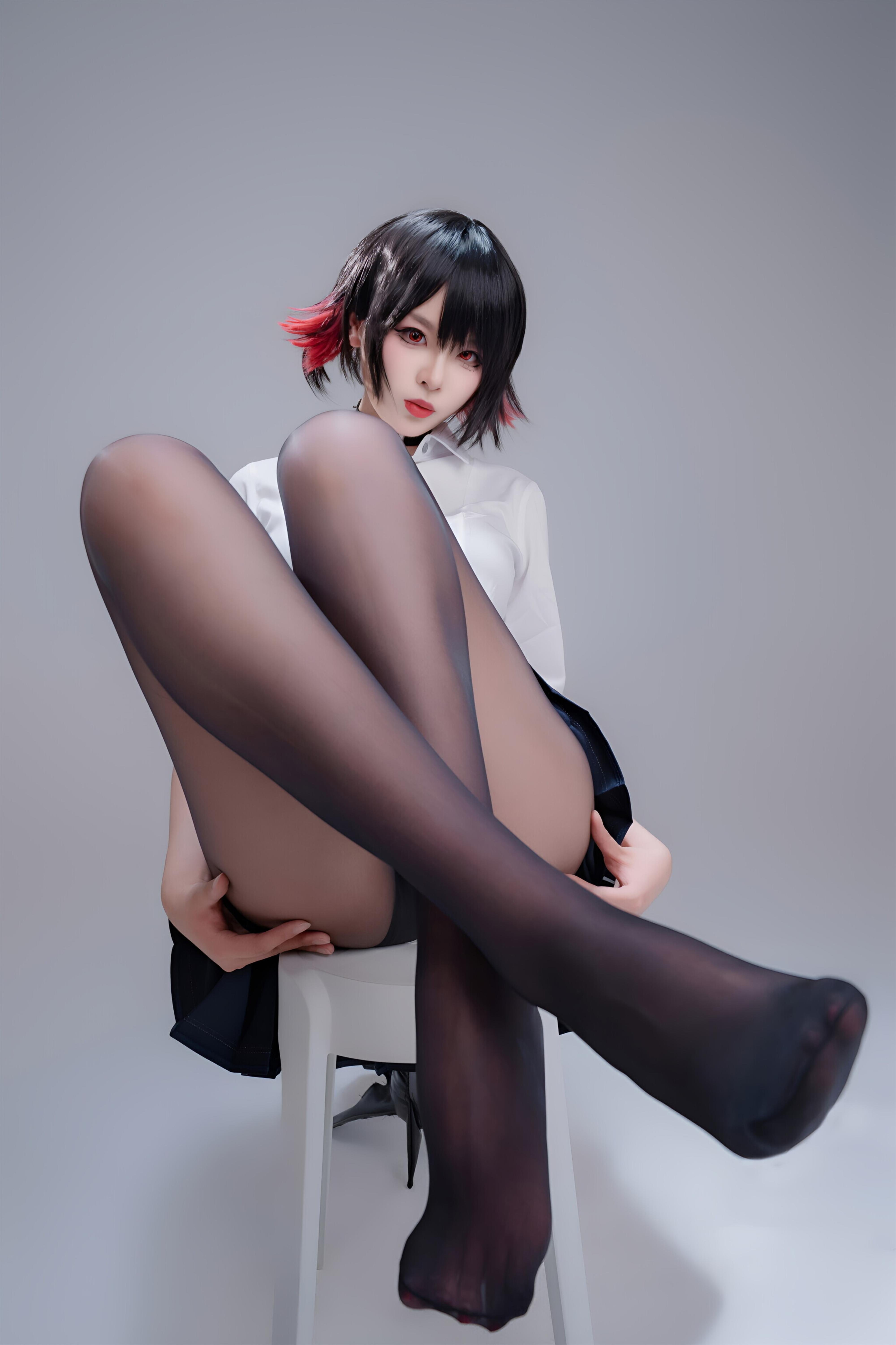 軒蕭学姐 - サメ娘 JK制服 100P1V