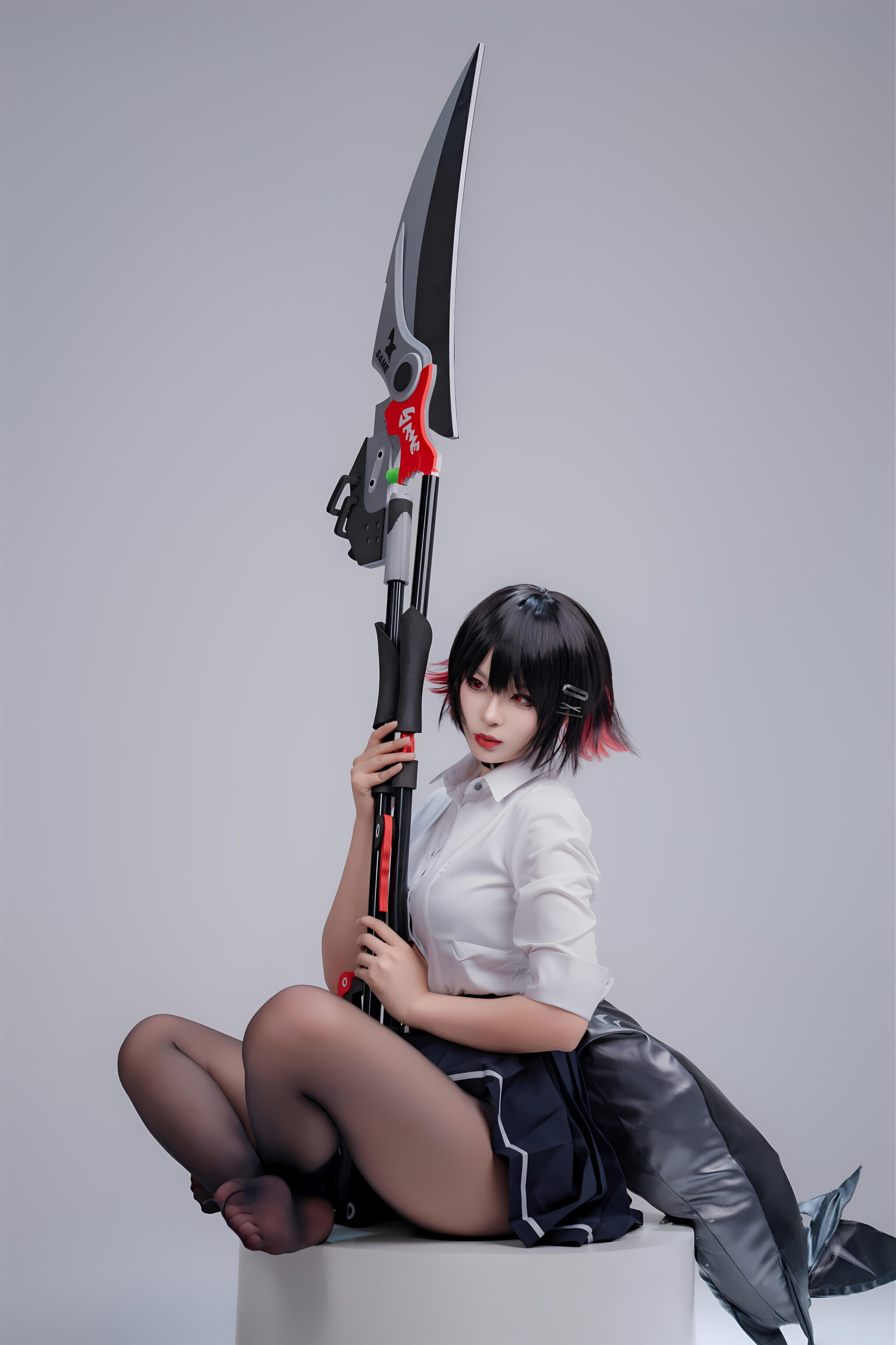 軒蕭学姐 - サメ娘 JK制服 100P1V