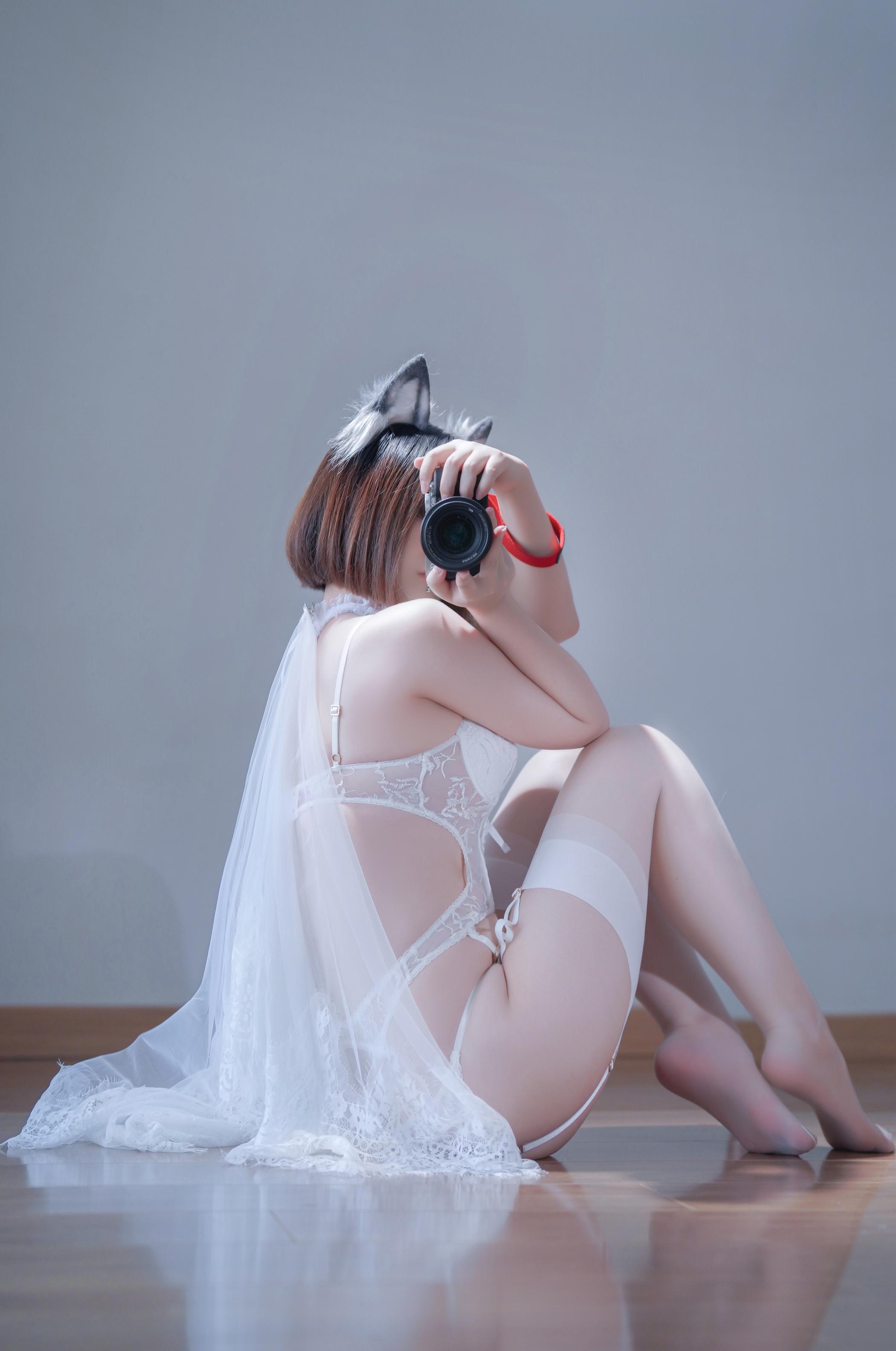 半半子 純白花嫁 ストッキング写真