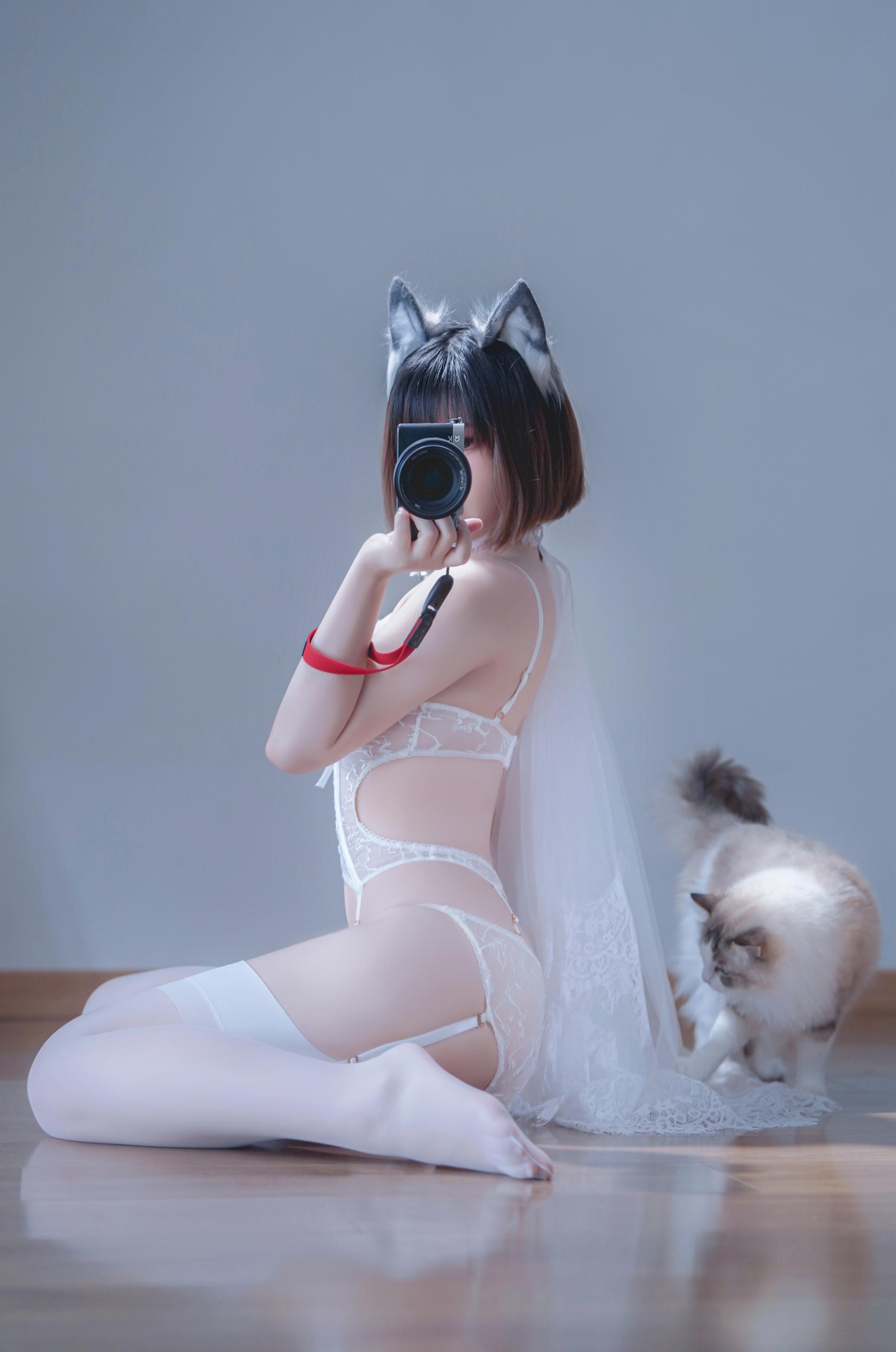 半半子 純白花嫁 ストッキング写真