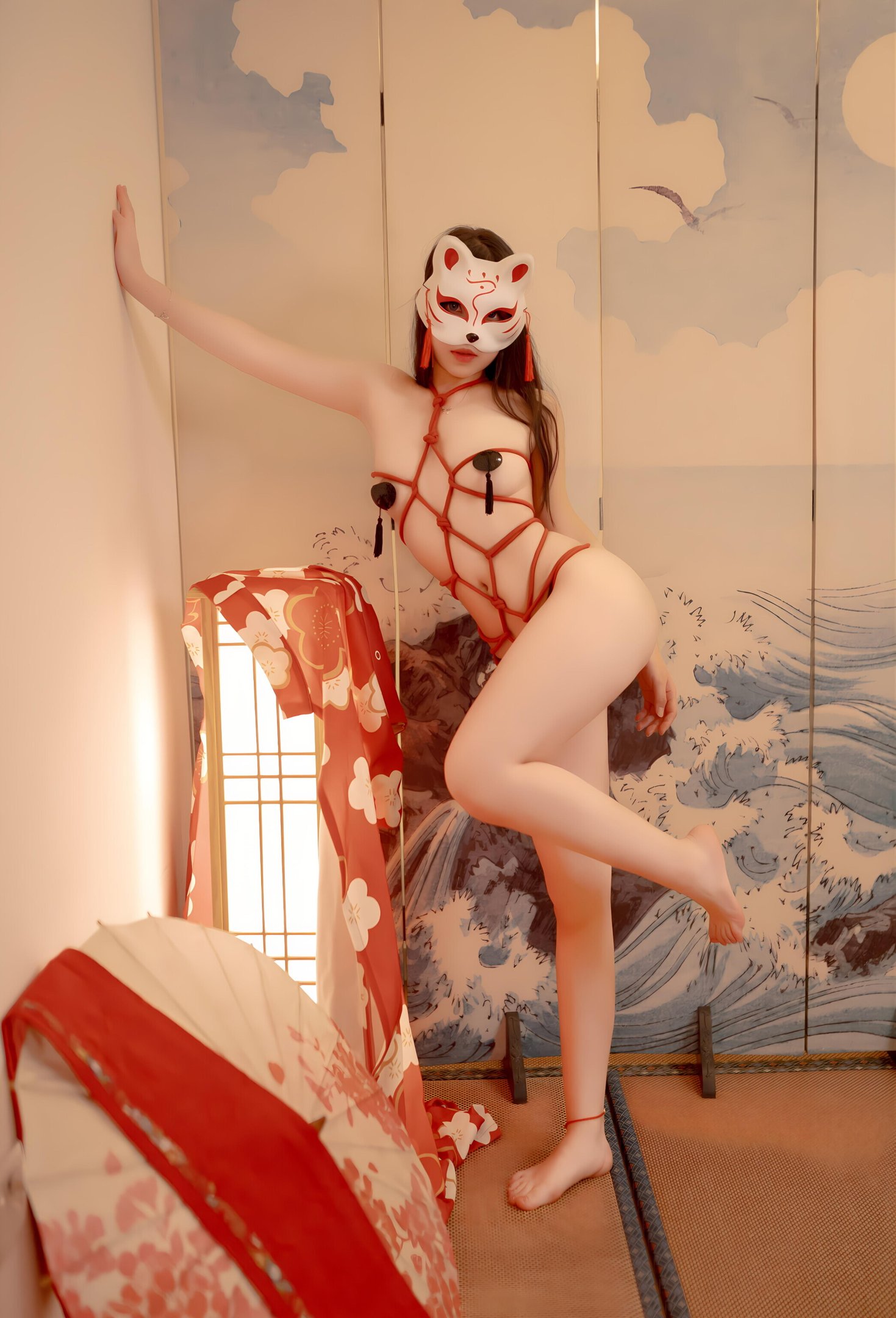 Bangni Bonnie 和服束縛 美脚写真 93P